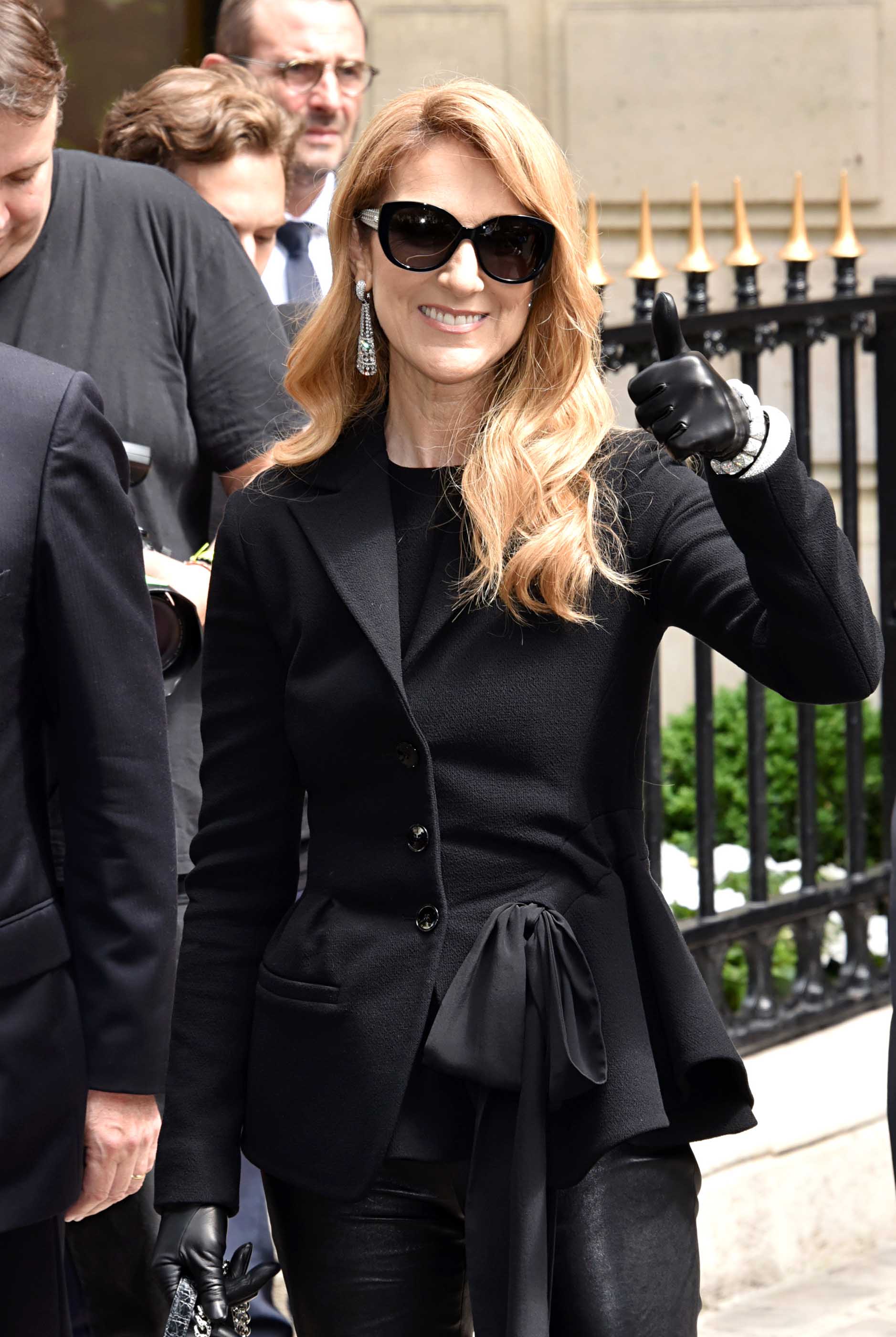 Celine Dion attends the Christian Dior Haute Couture Fall/Winter 2016/2017 show