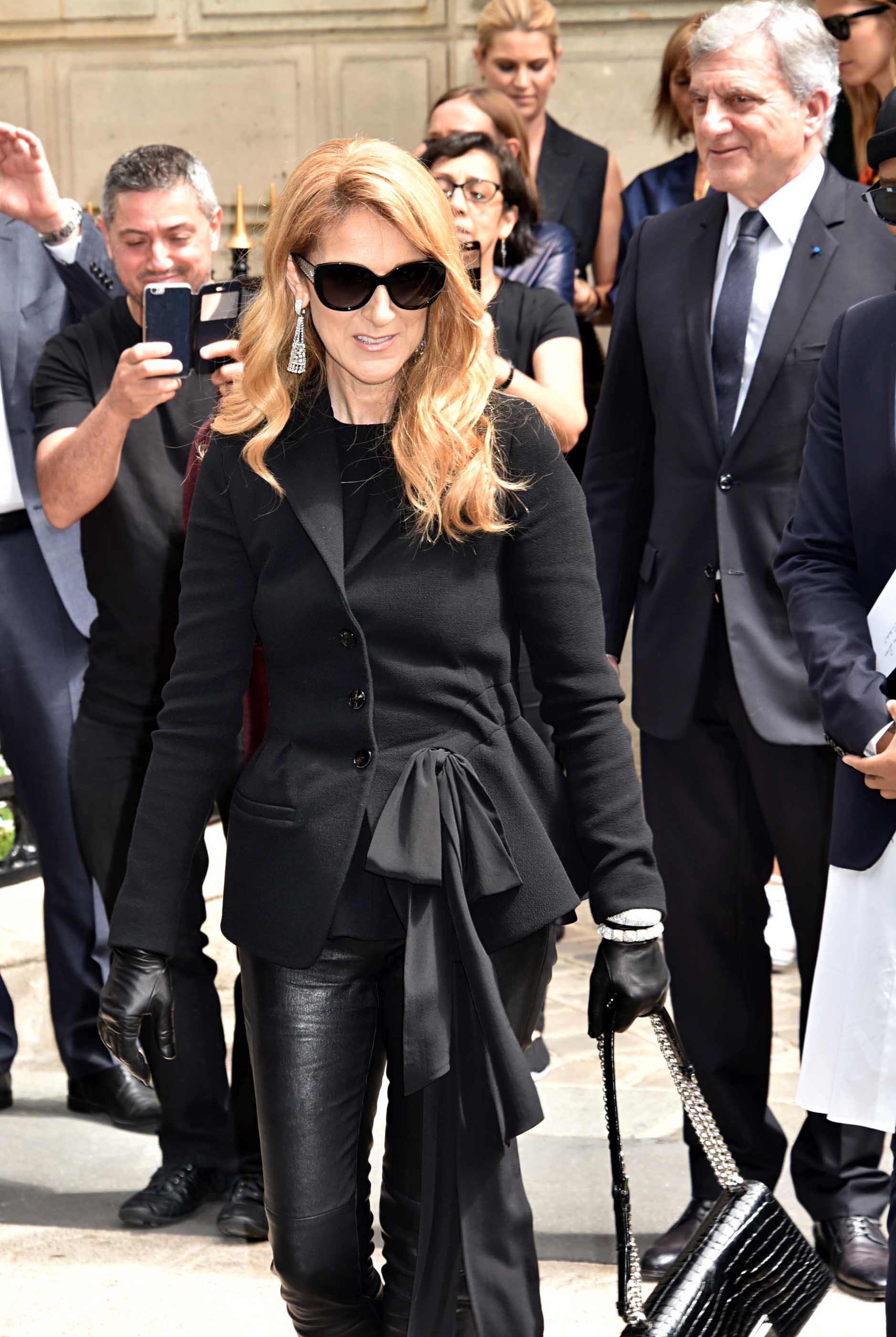 Celine Dion attends the Christian Dior Haute Couture Fall/Winter 2016/2017 show