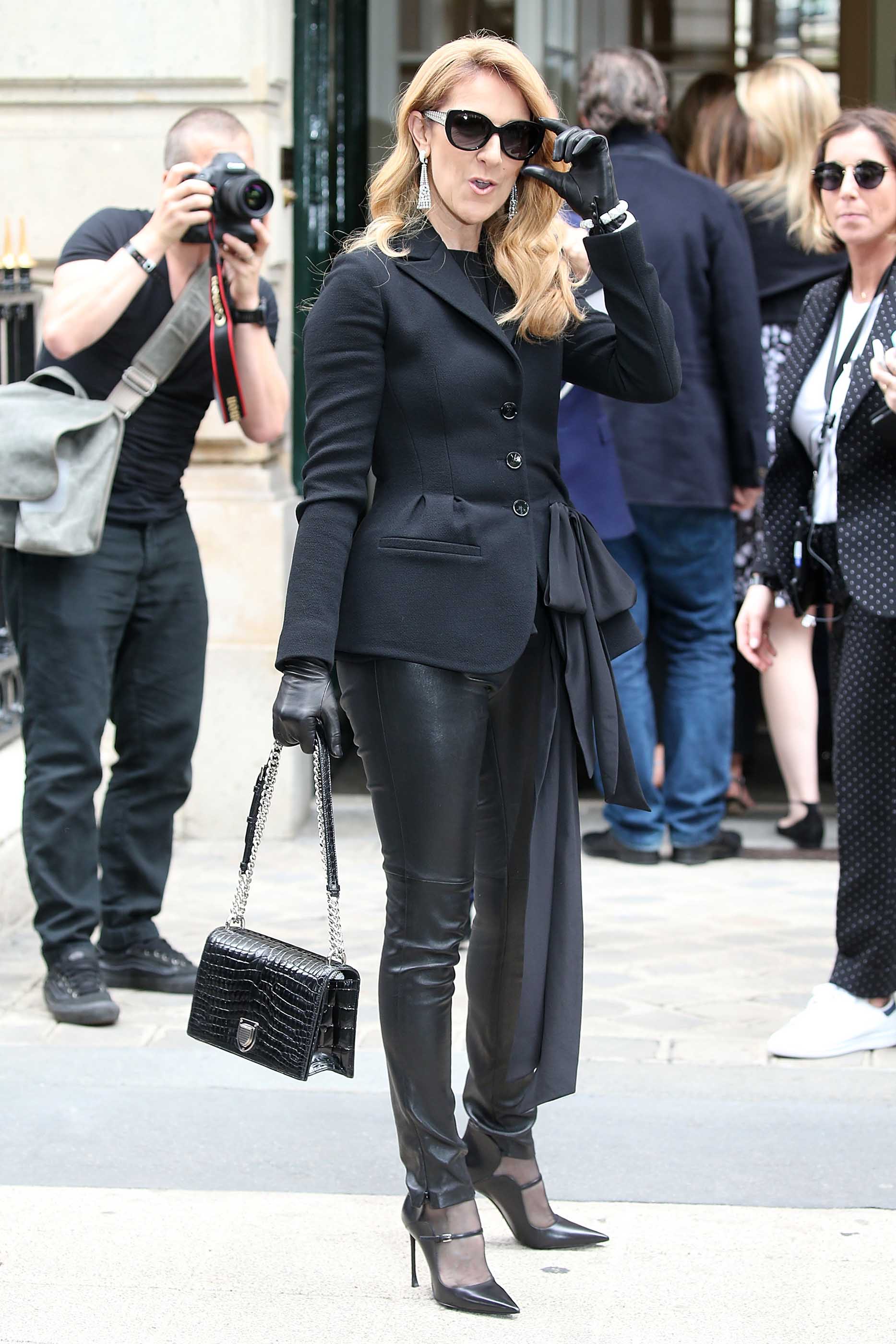 Celine Dion attends the Christian Dior Haute Couture Fall/Winter 2016/2017 show