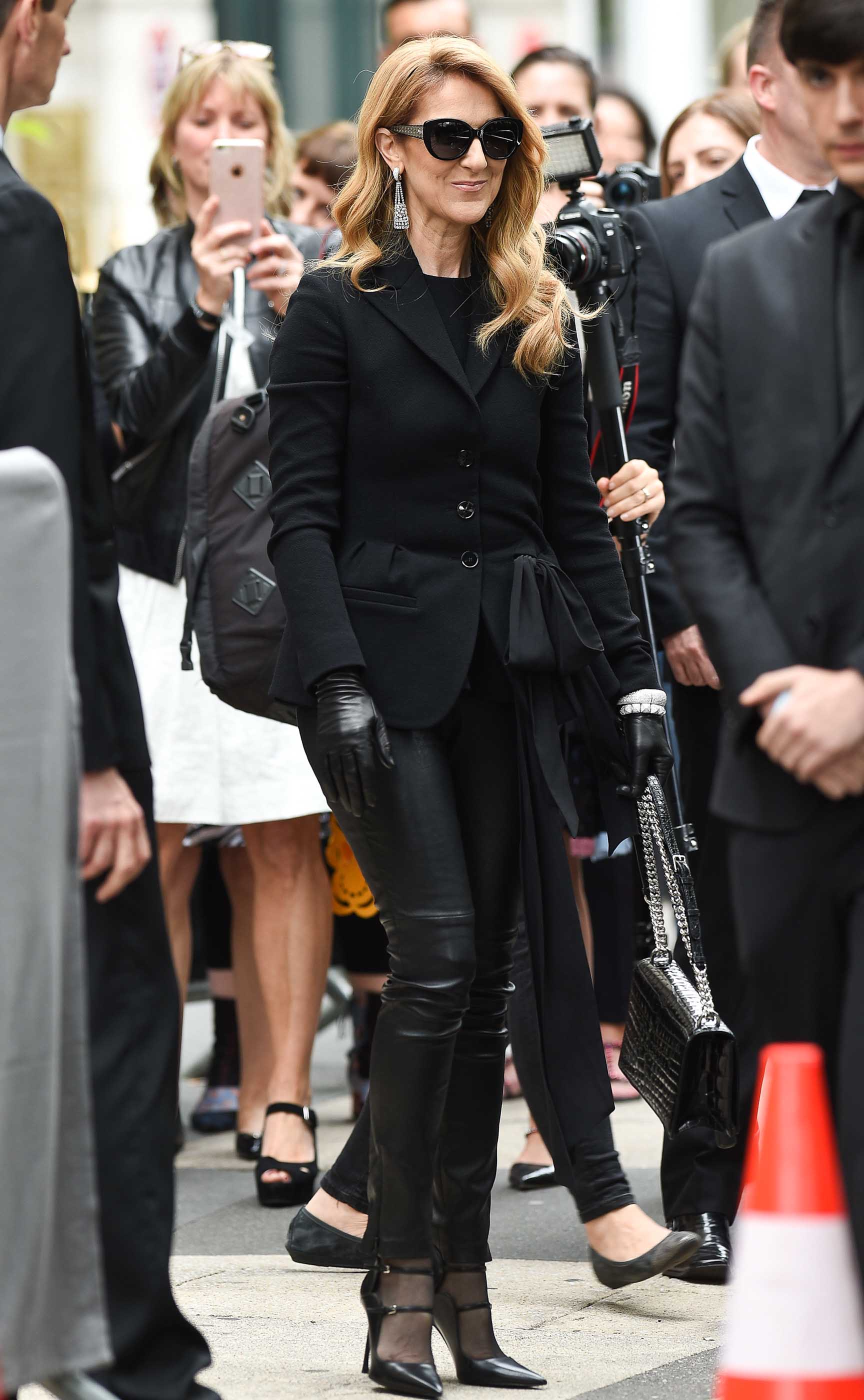 Celine Dion attends the Christian Dior Haute Couture Fall/Winter 2016/2017 show