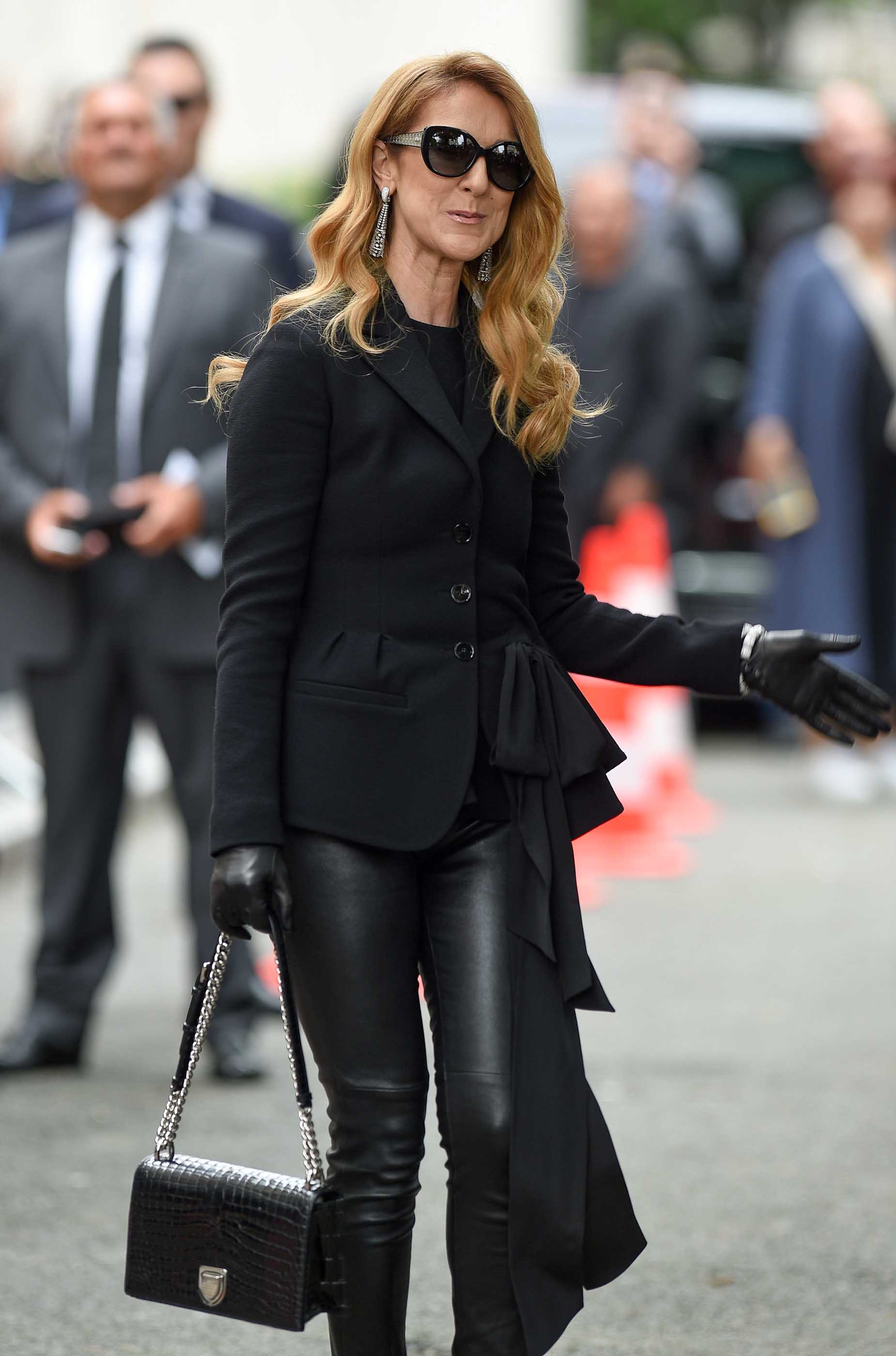 Celine Dion attends the Christian Dior Haute Couture Fall/Winter 2016/2017 show