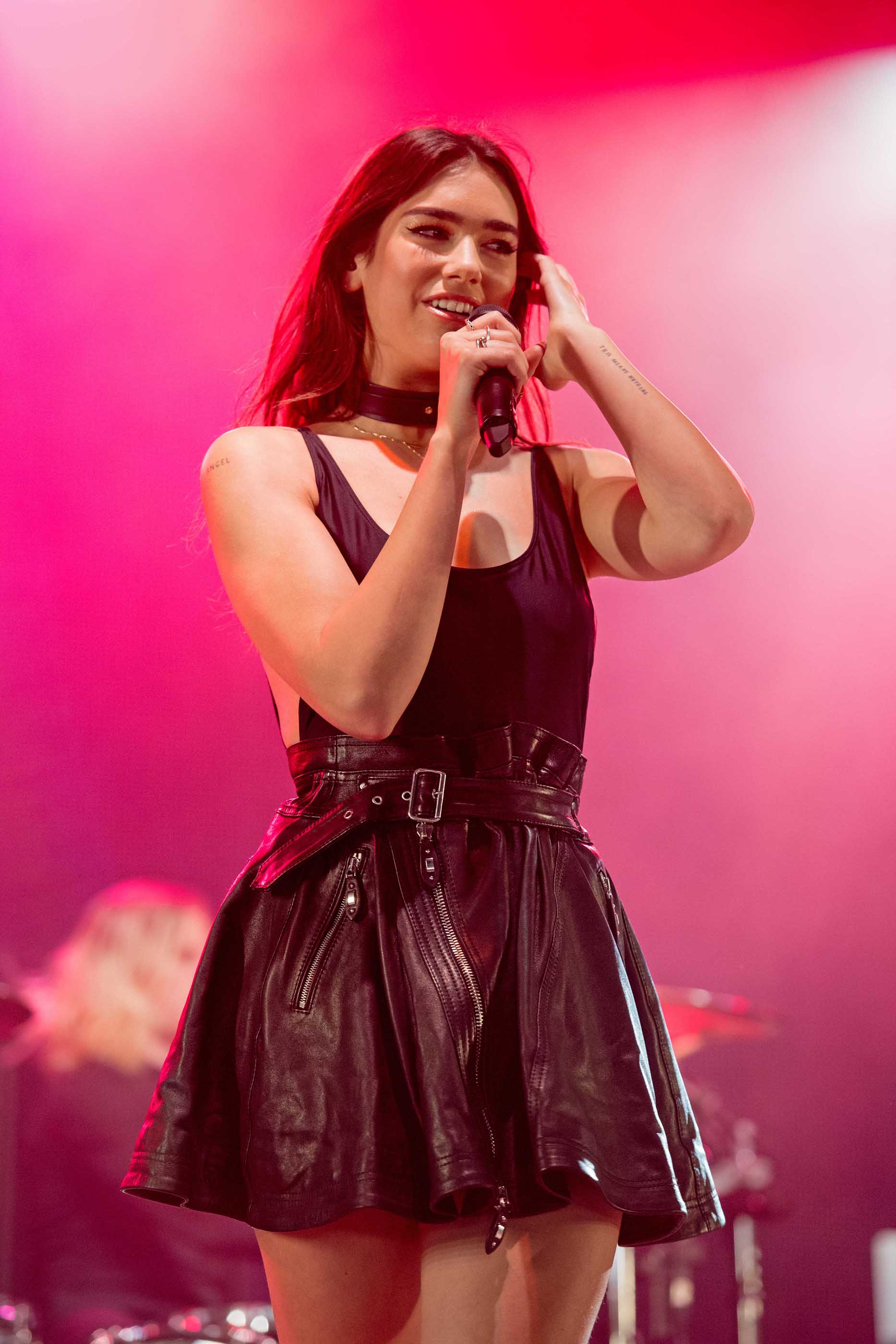 Dua Lipa performs at the Wireless Festival