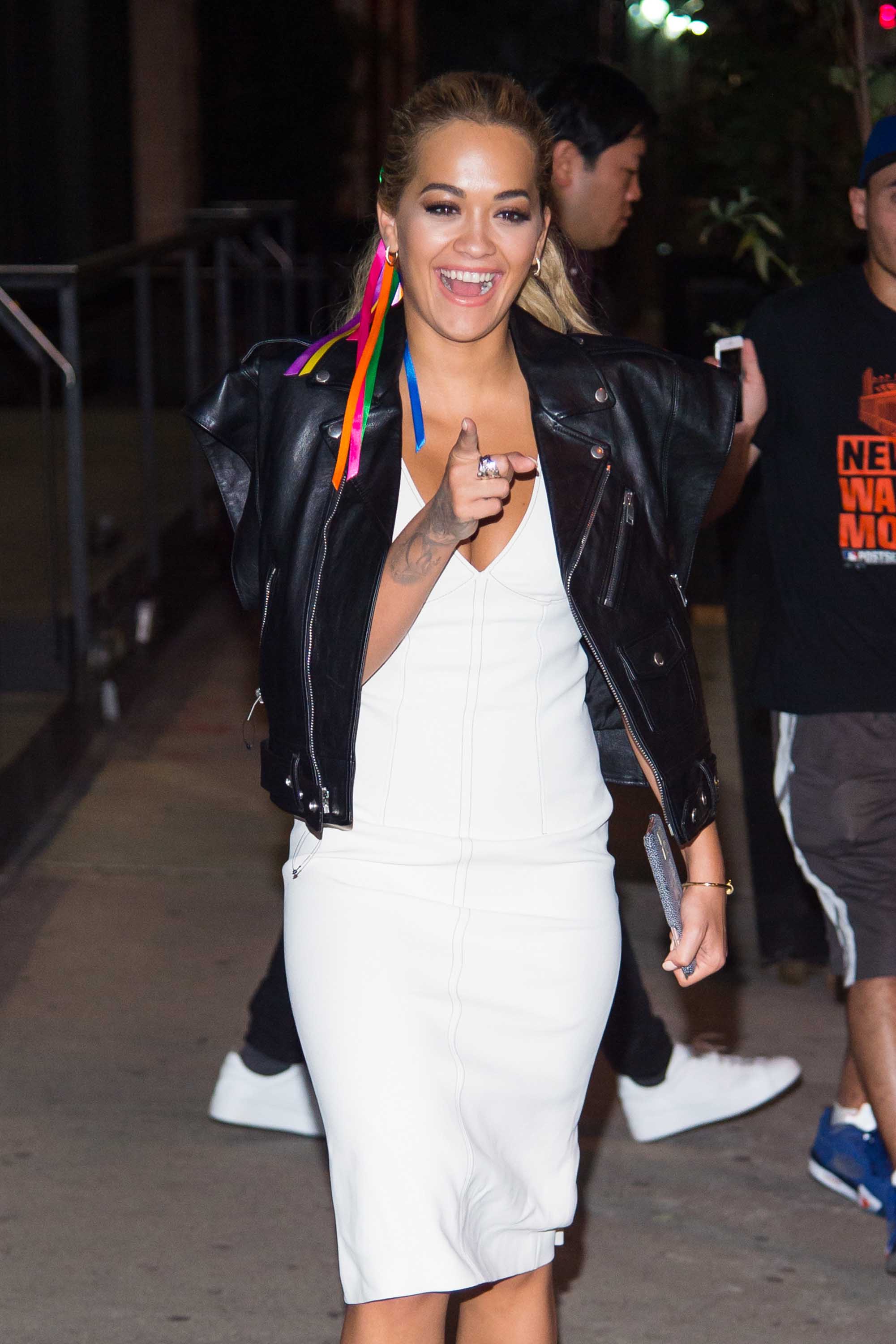 Rita Ora going to the Coldplay concert