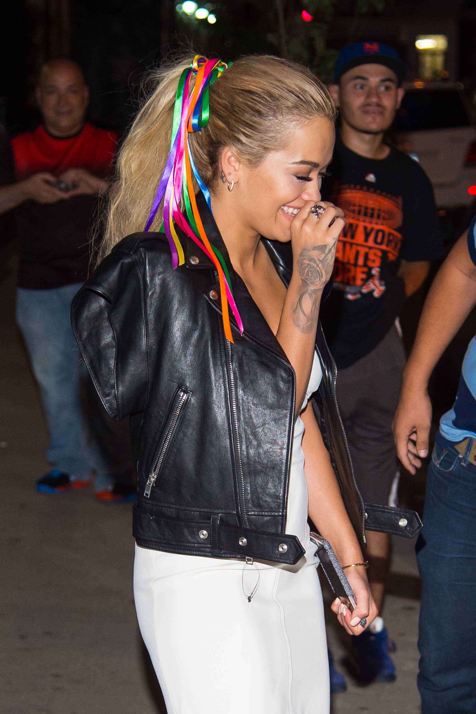 Rita Ora going to the Coldplay concert