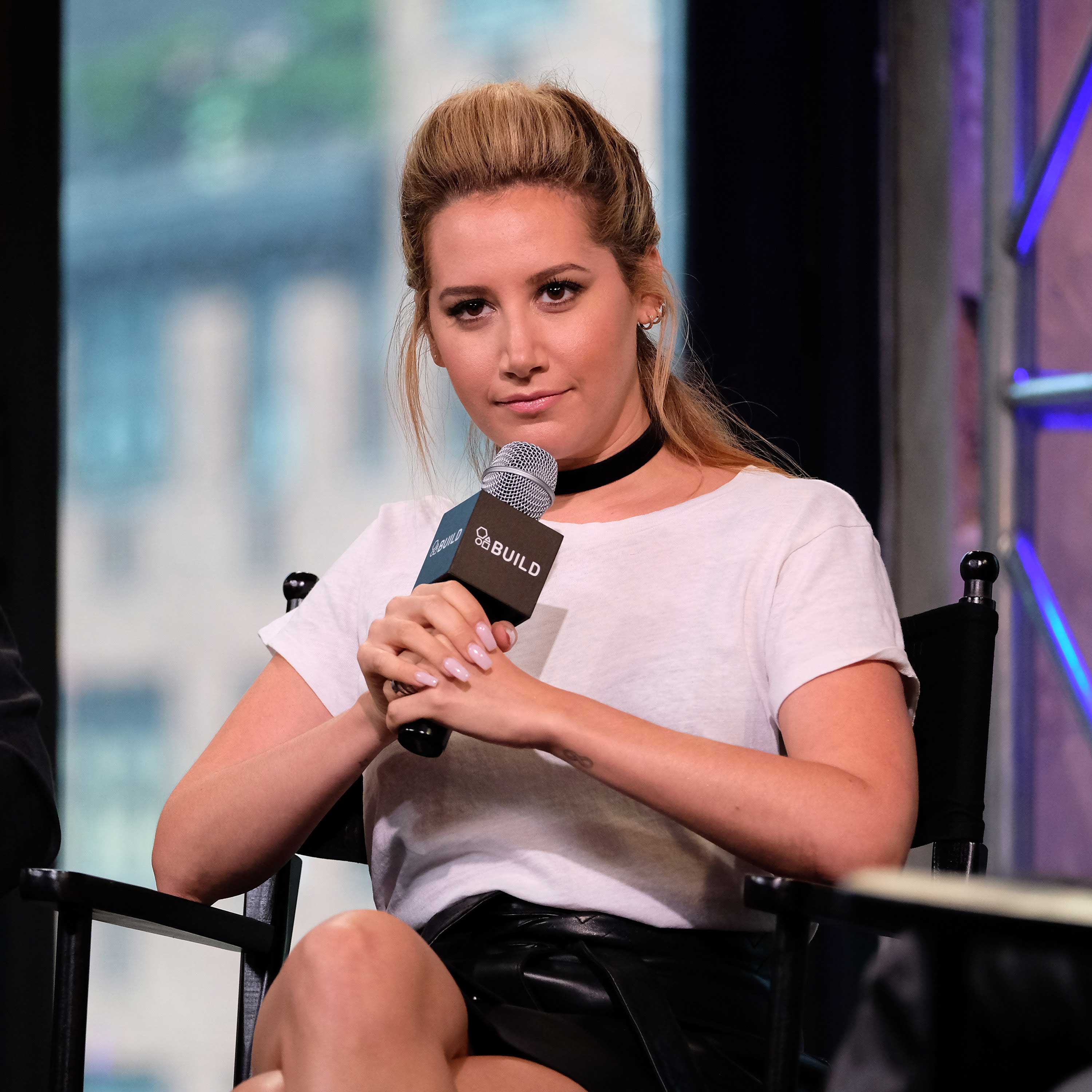 Ashley Tisdale attends AOL Builld Presents to discuss the film Amateur Night