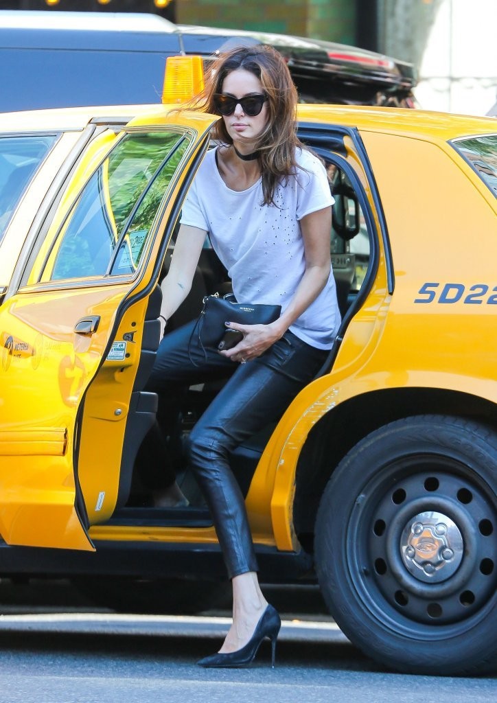 Nicole Trunfio is seen leaving The Bowery Hotel