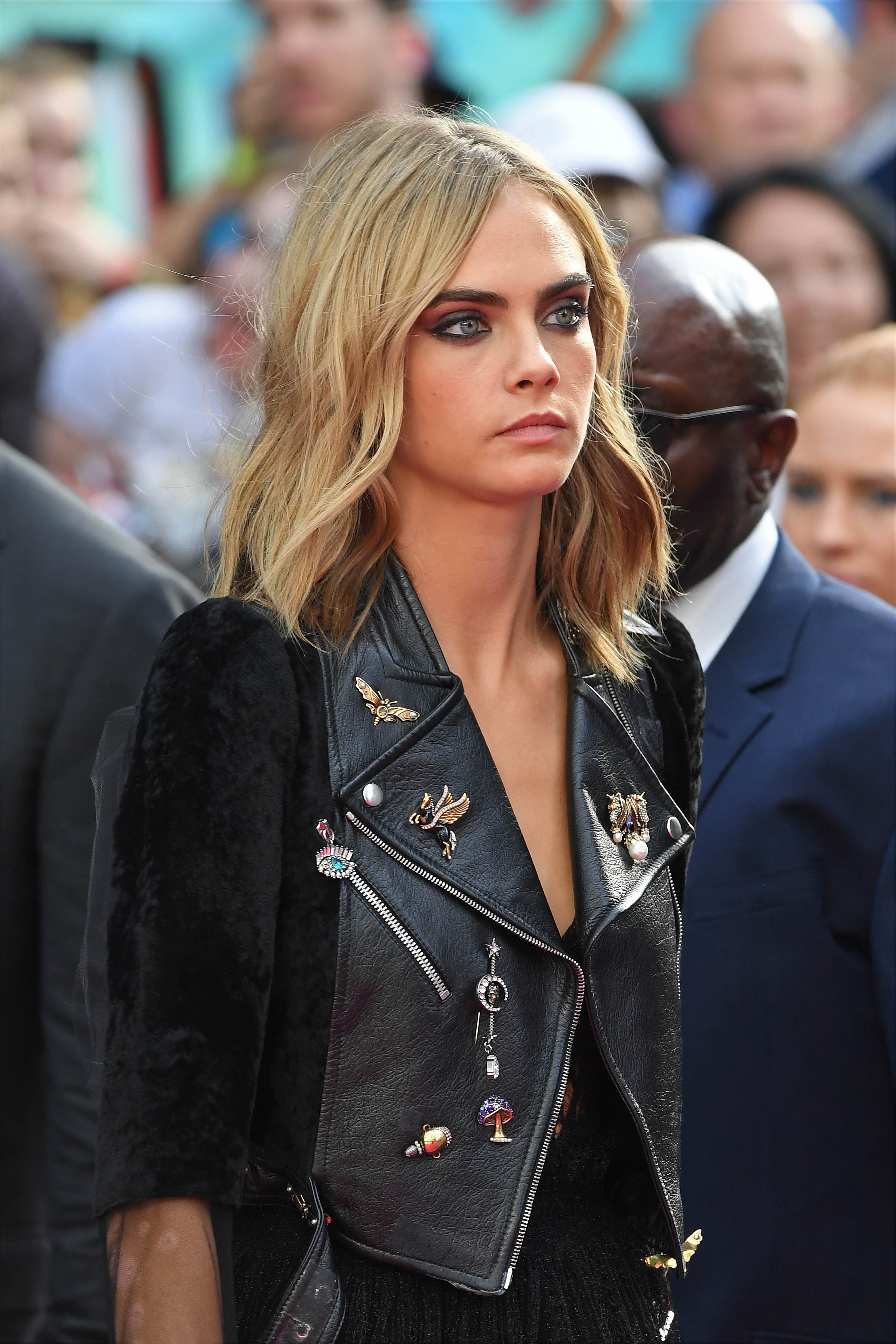 Cara Delevingne attends the Suicide Squad European Premiere