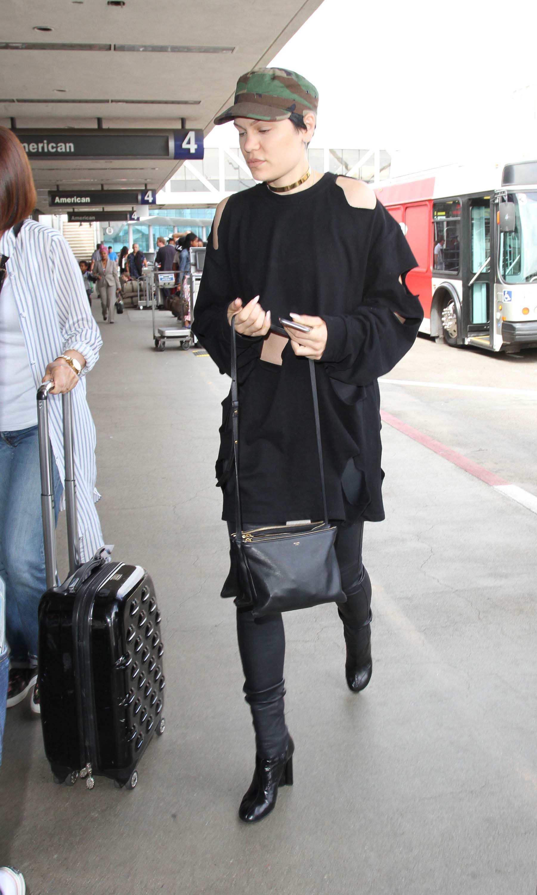 Jessie J arrives at LAX