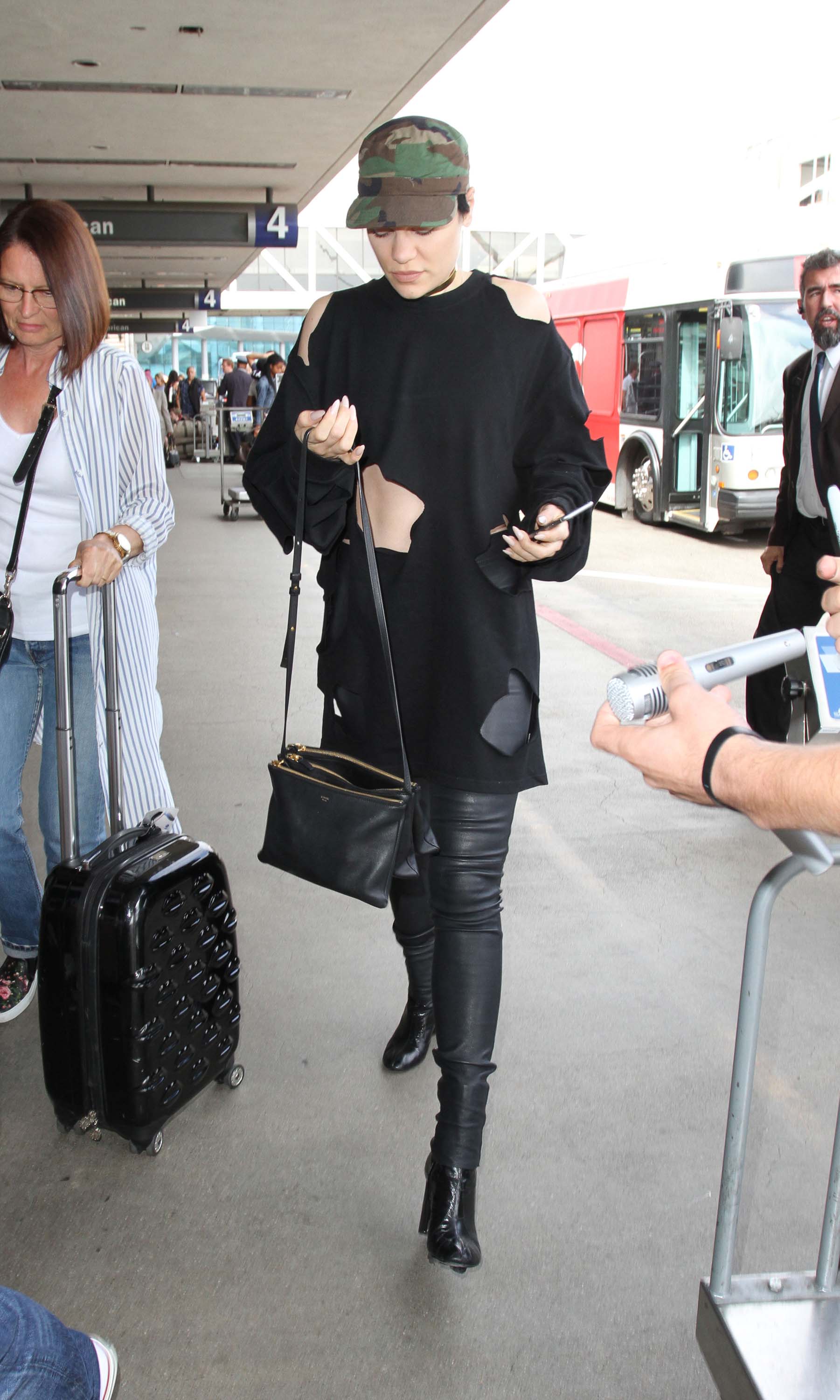 Jessie J arrives at LAX