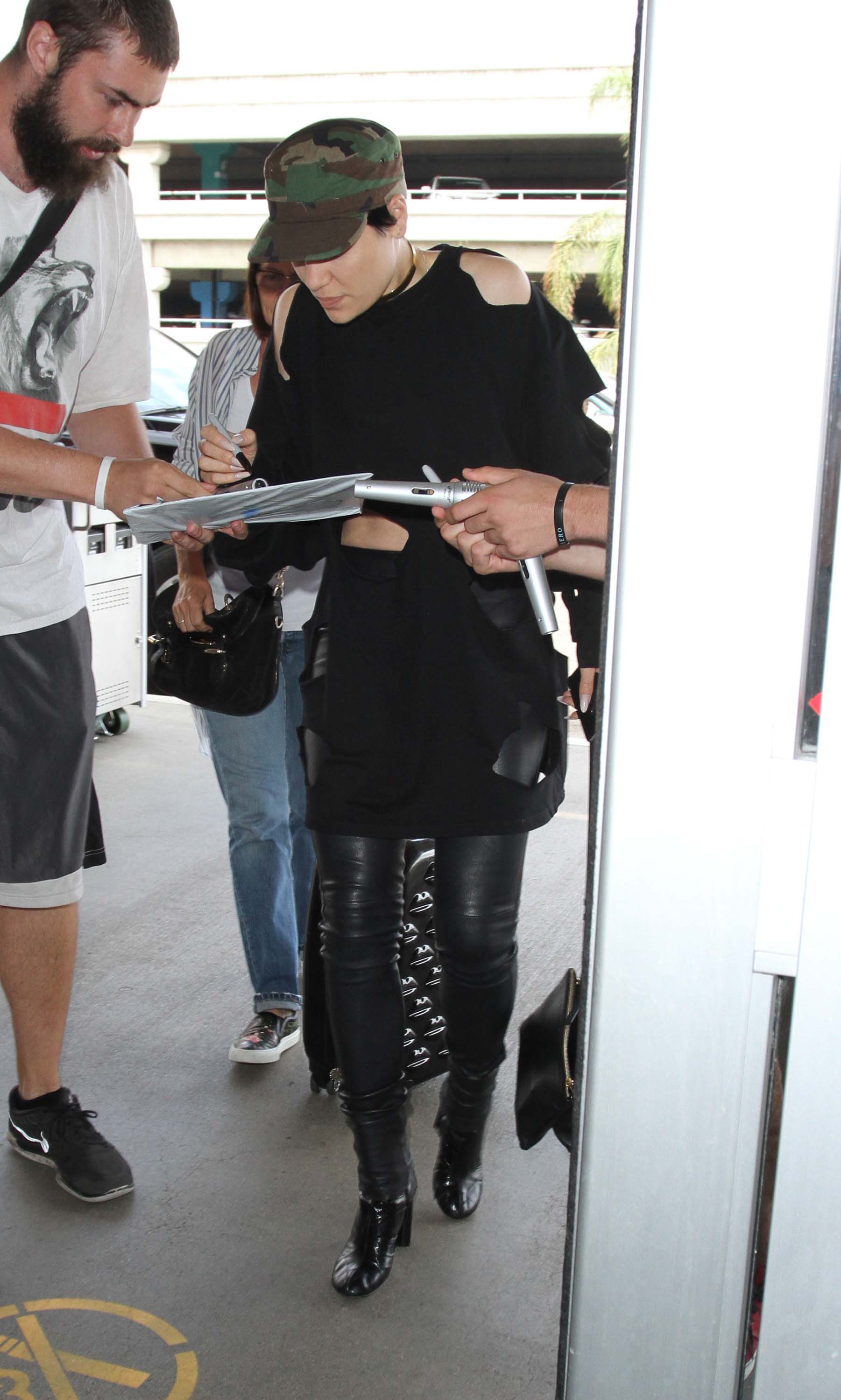 Jessie J arrives at LAX