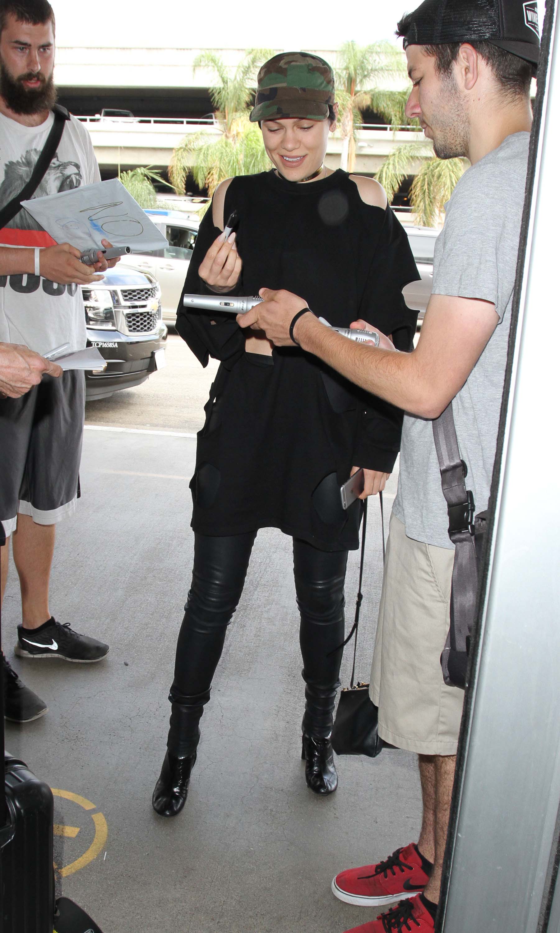 Jessie J arrives at LAX