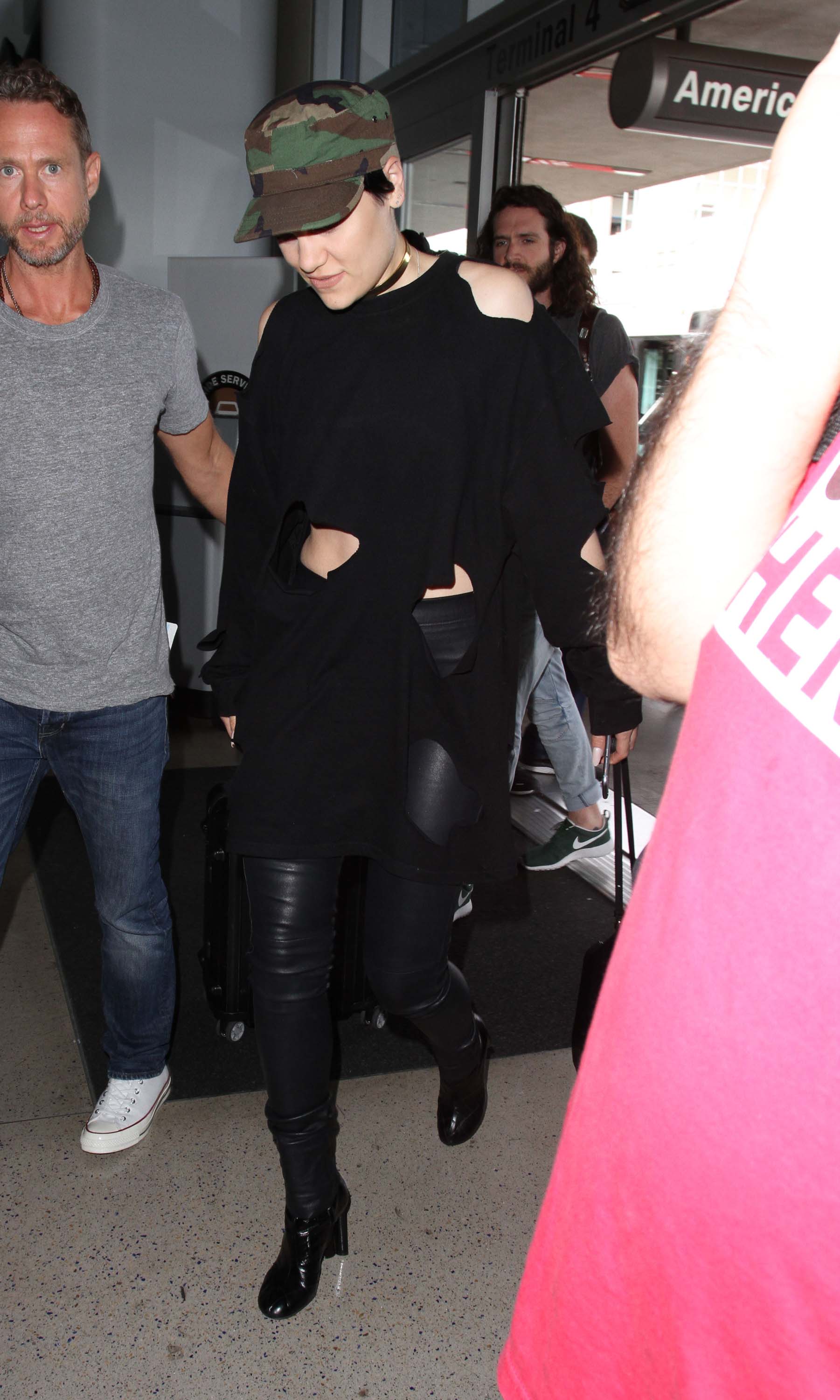 Jessie J arrives at LAX