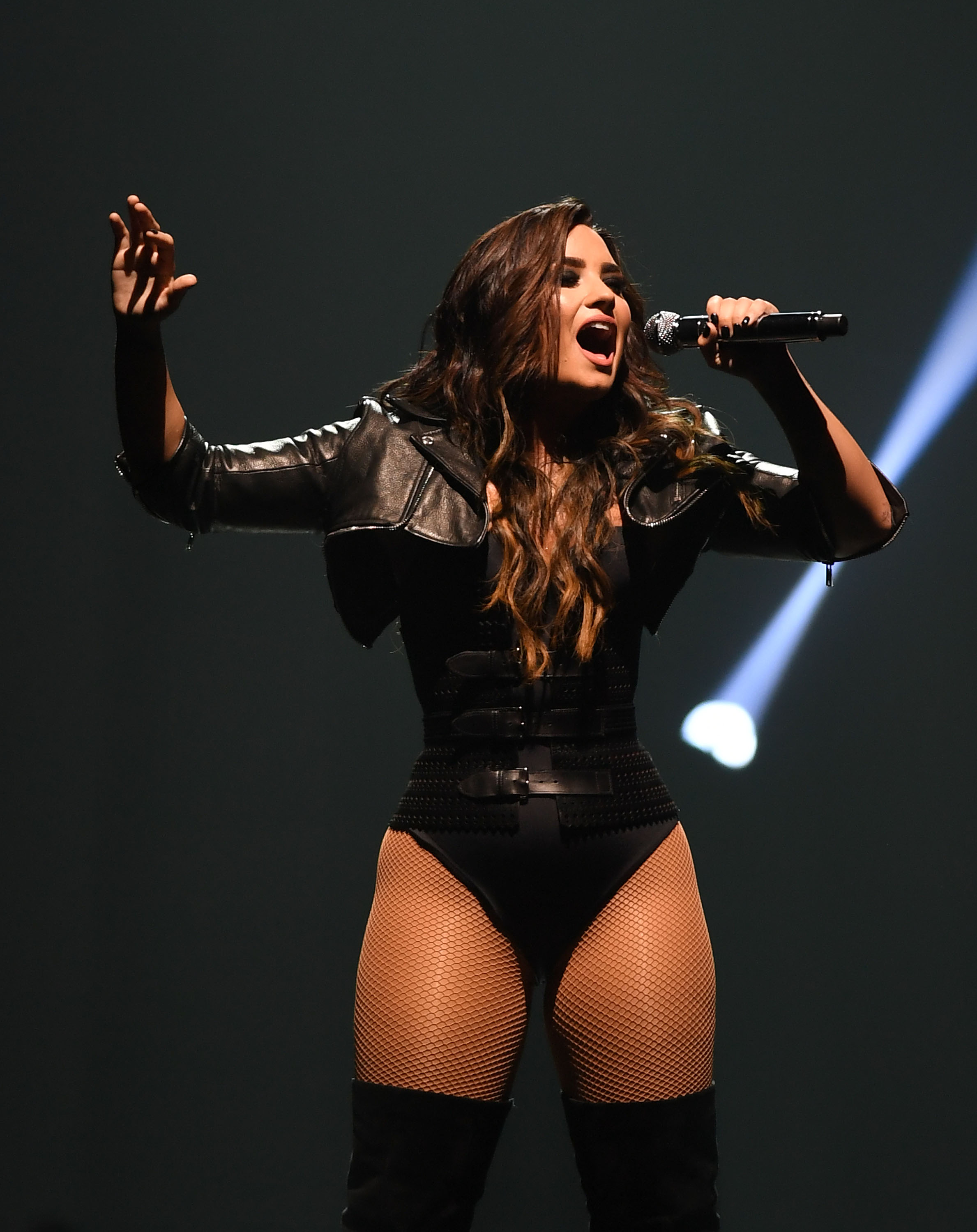 Demi Lovato performing in San Jose