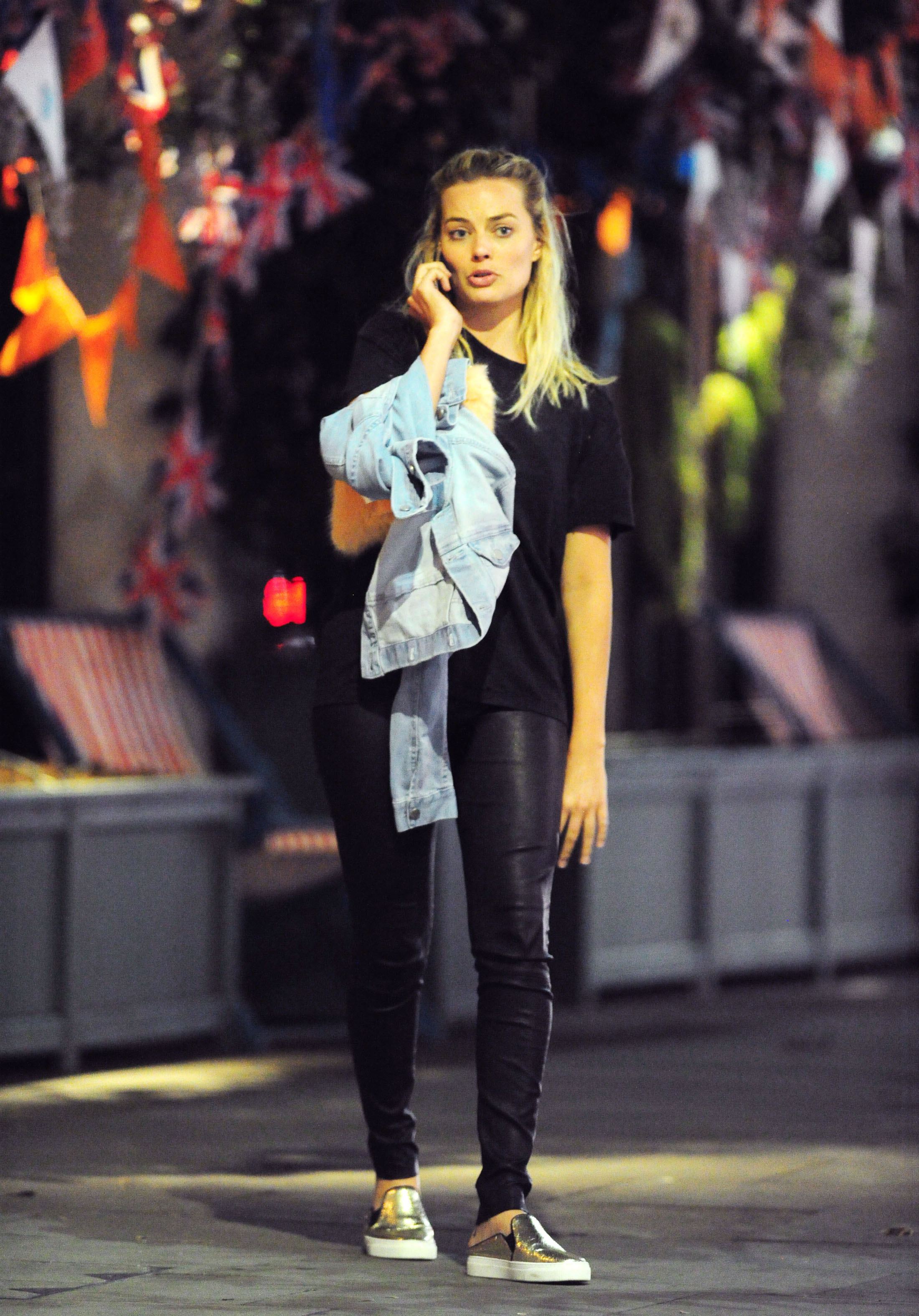Margot Robbie out in London
