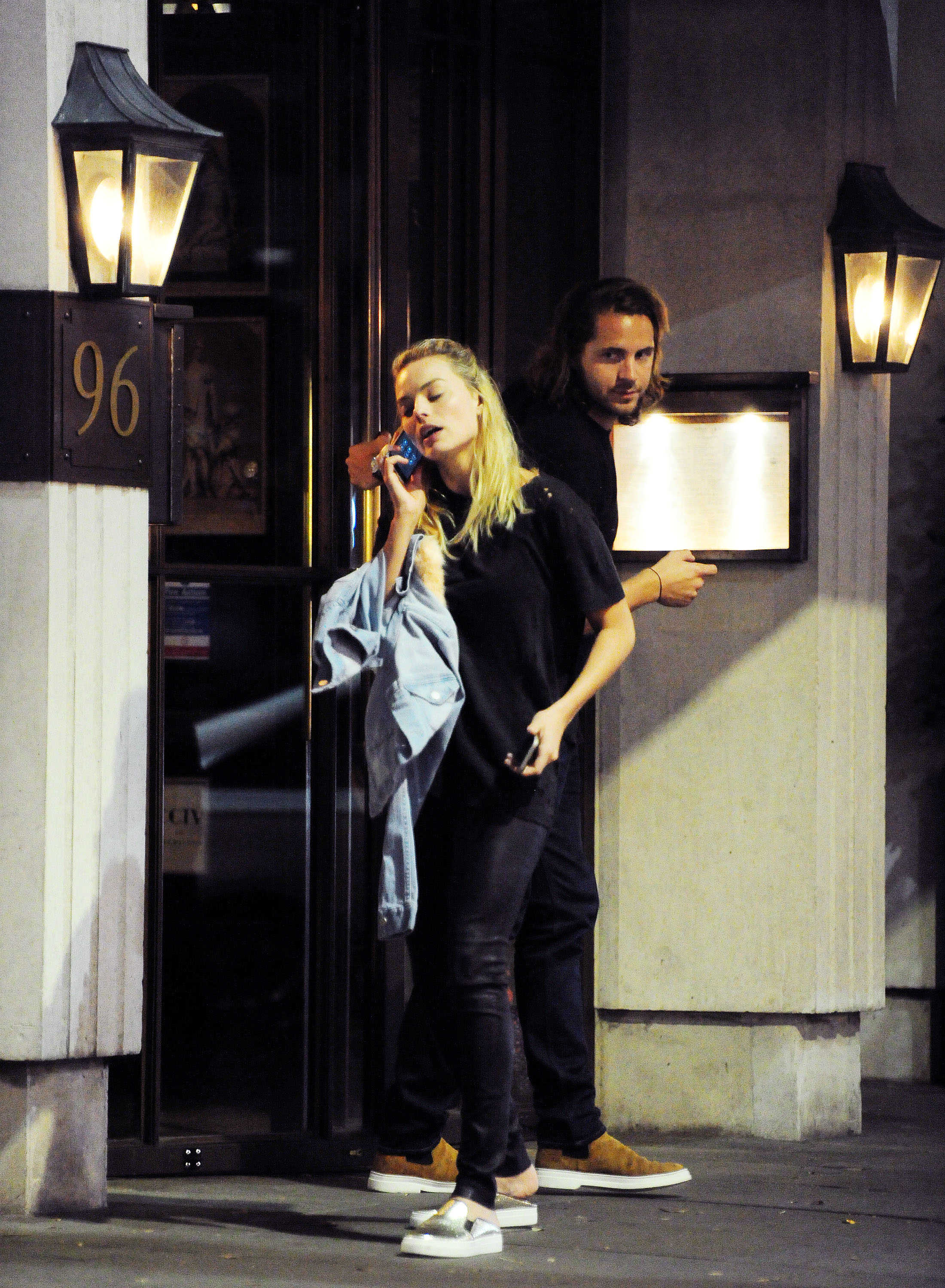 Margot Robbie out in London