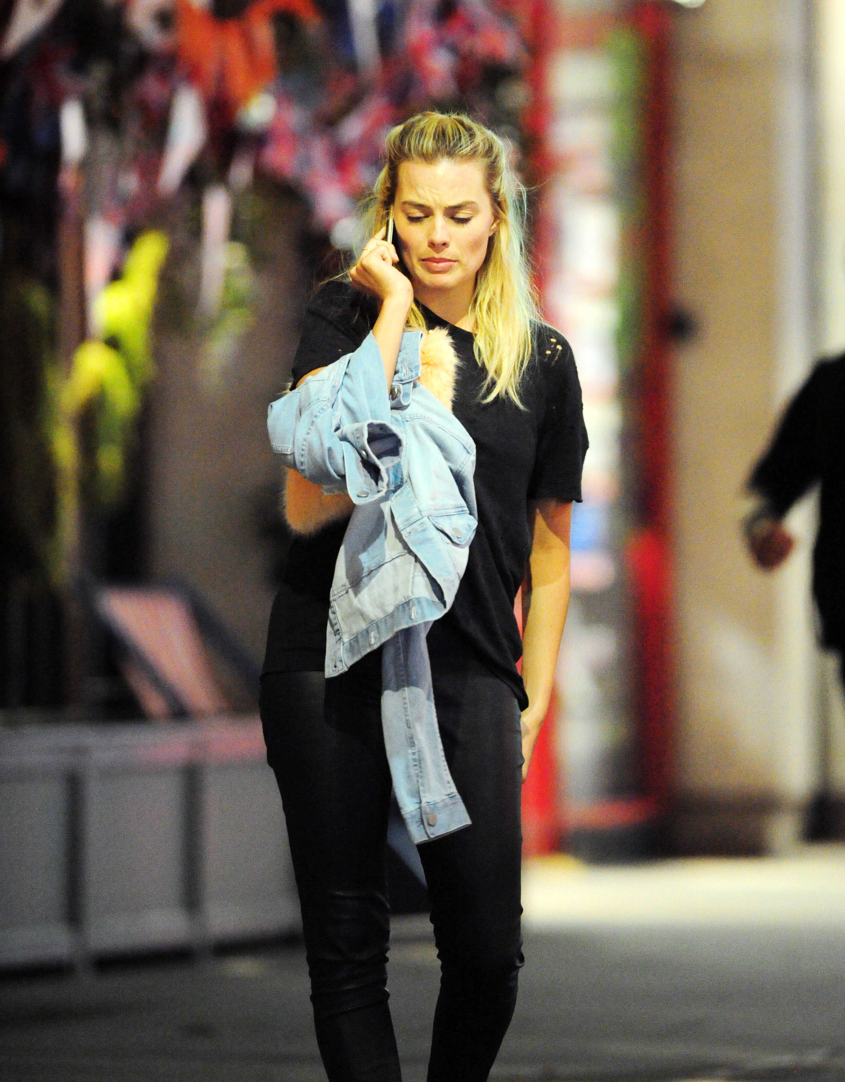 Margot Robbie out in London