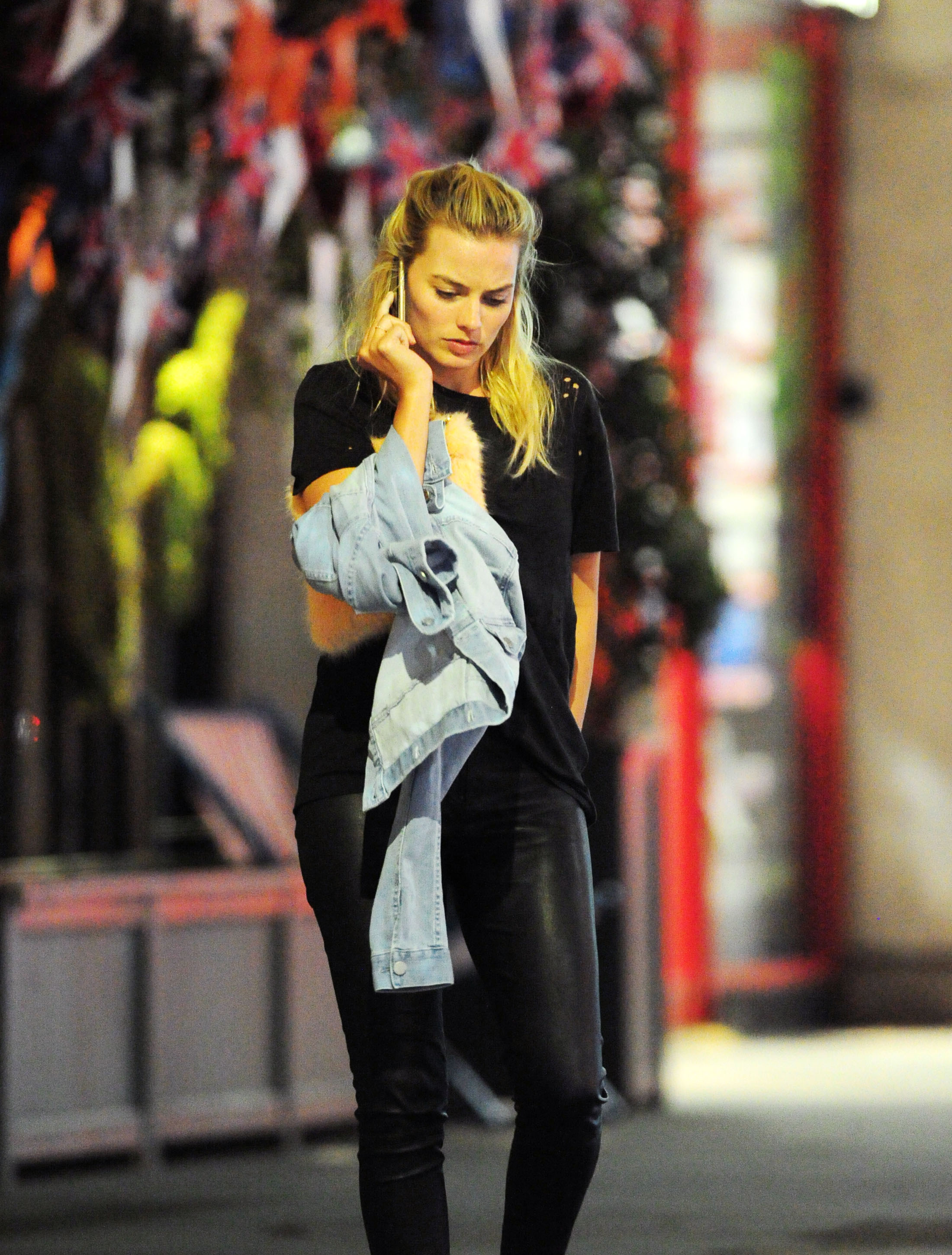 Margot Robbie out in London