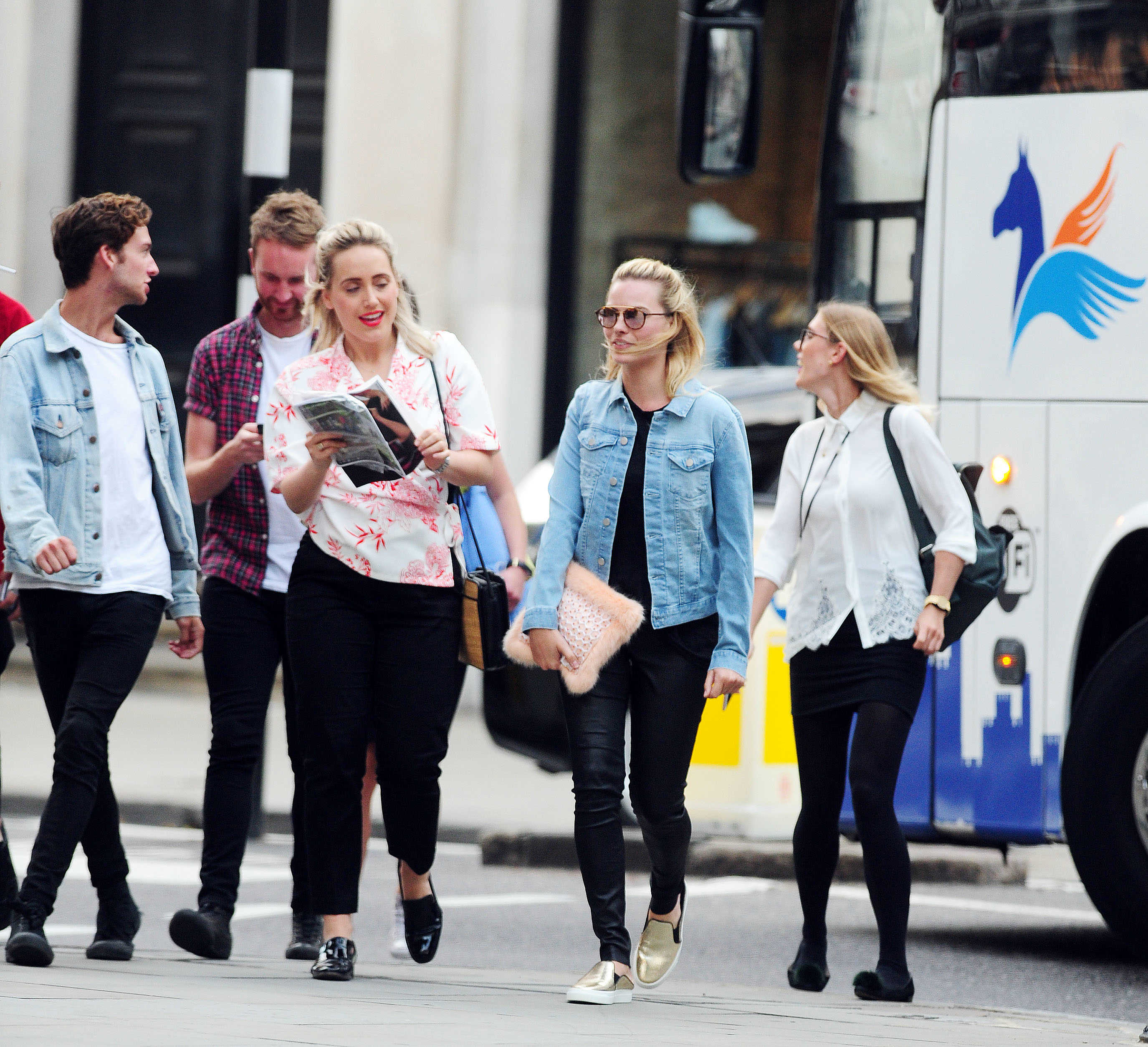 Margot Robbie out in London