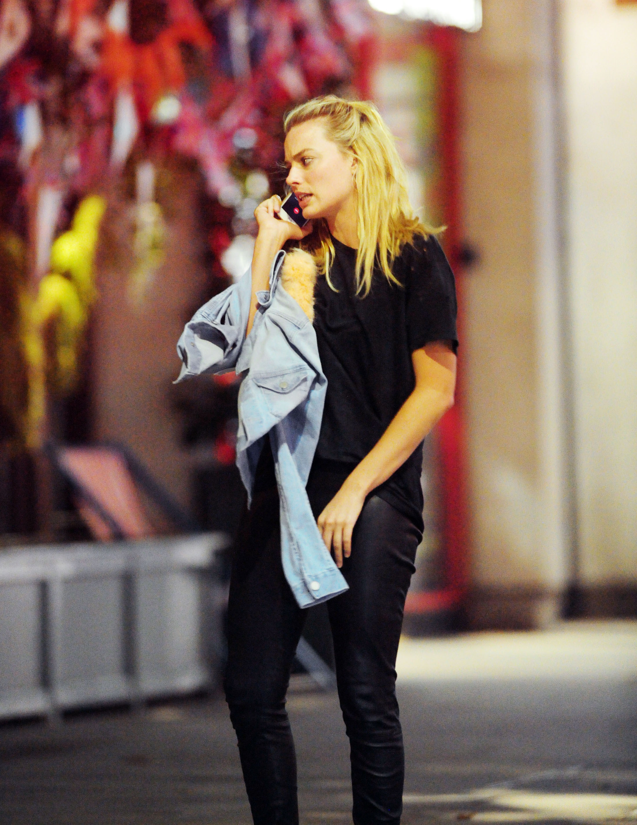 Margot Robbie out in London