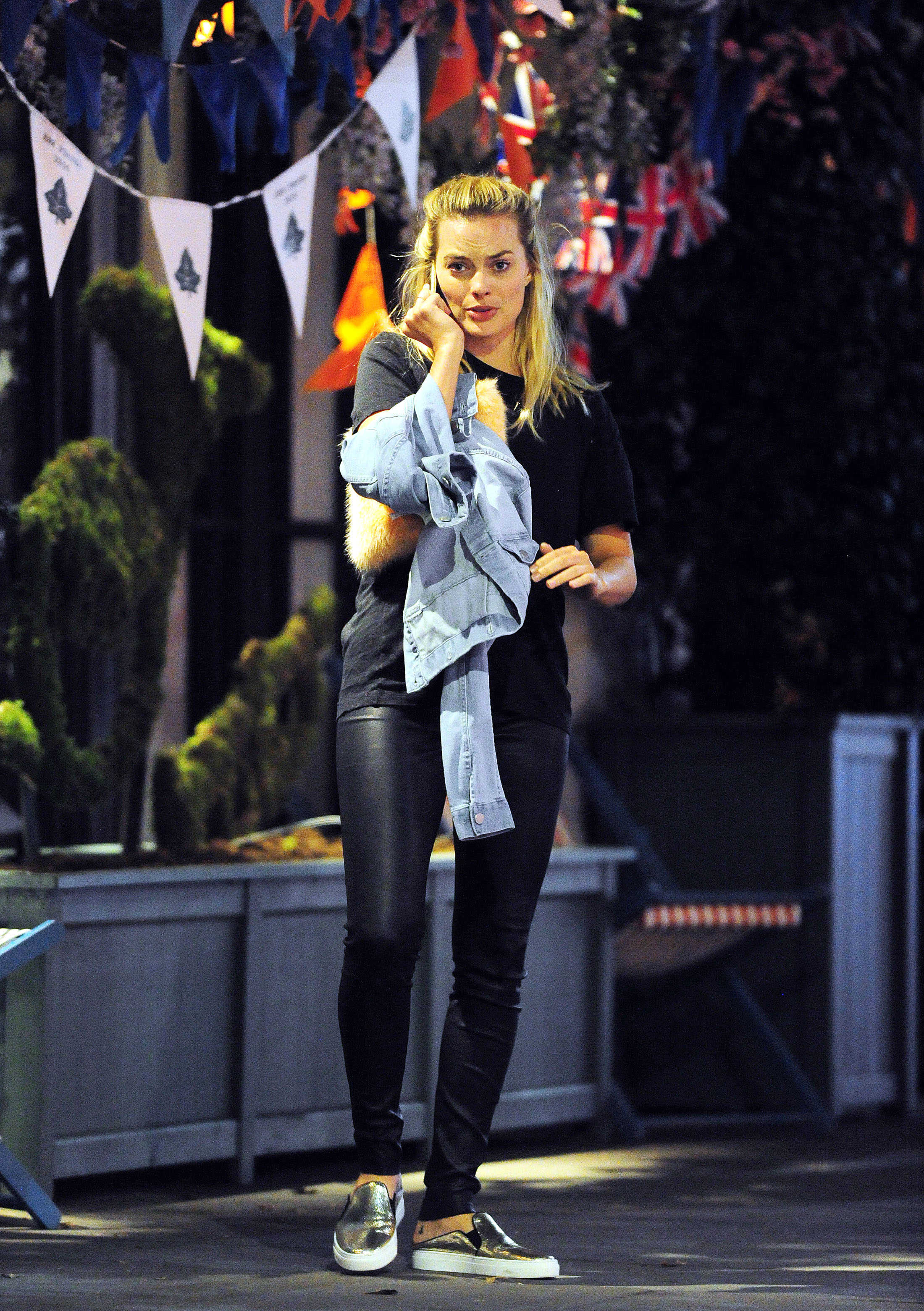 Margot Robbie out in London