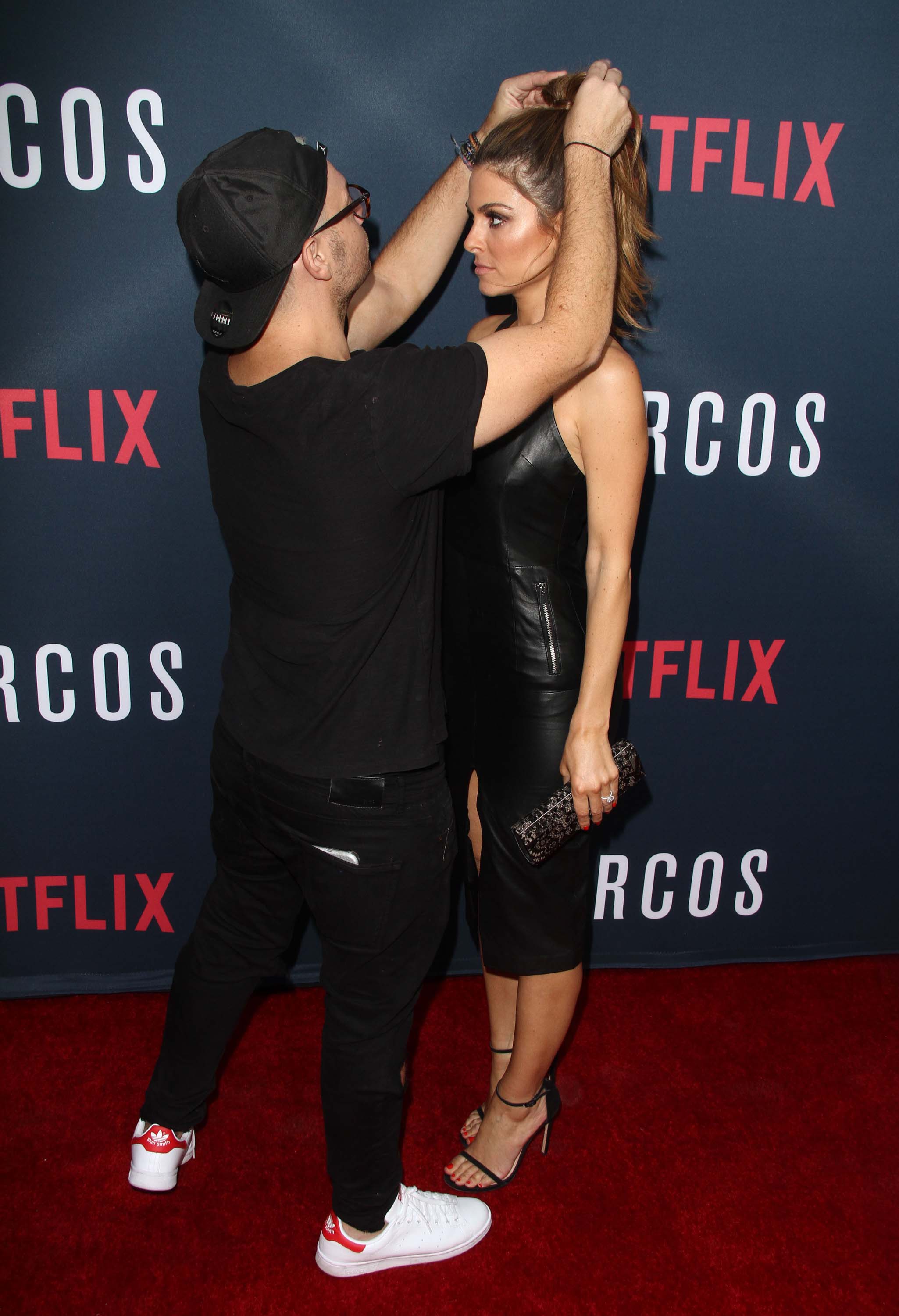 Maria Menounos attends the Season 2 premiere of Netflix’s Narcos