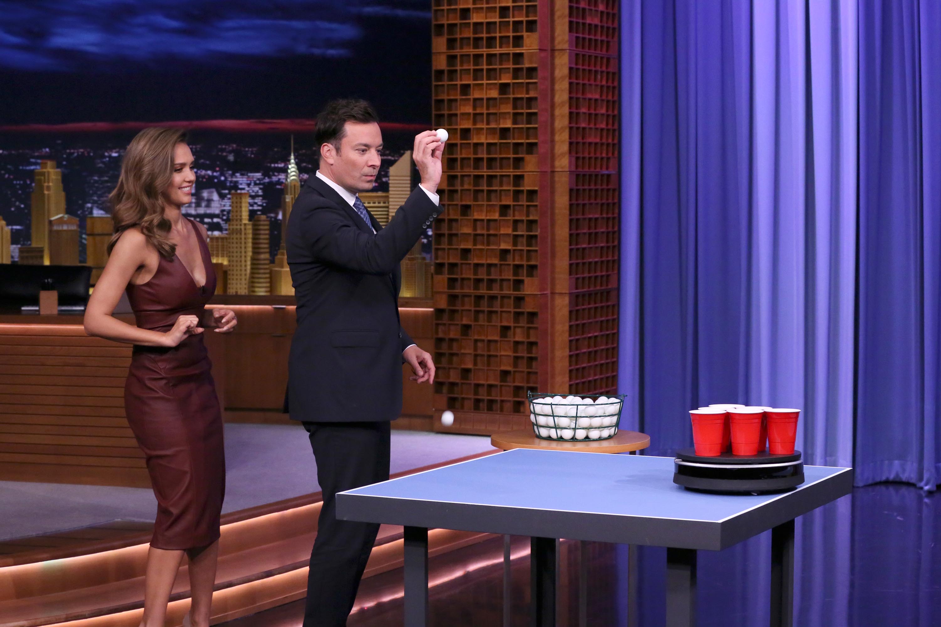 Jessica Alba visits The Tonight Show Starring Jimmy Fallon