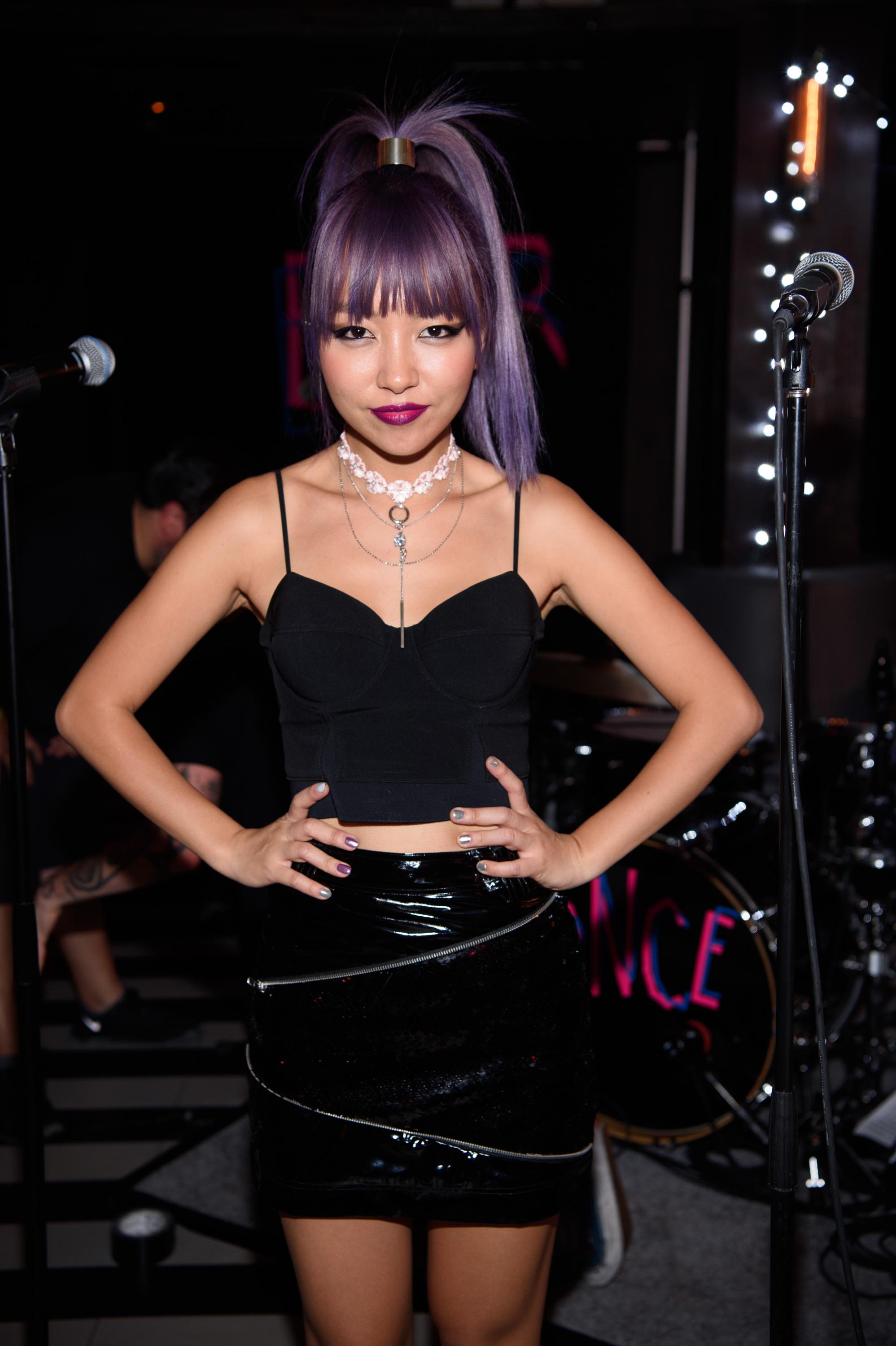 JinJoo Lee performs at the One Year Anniversary celebration of of the band DNCE