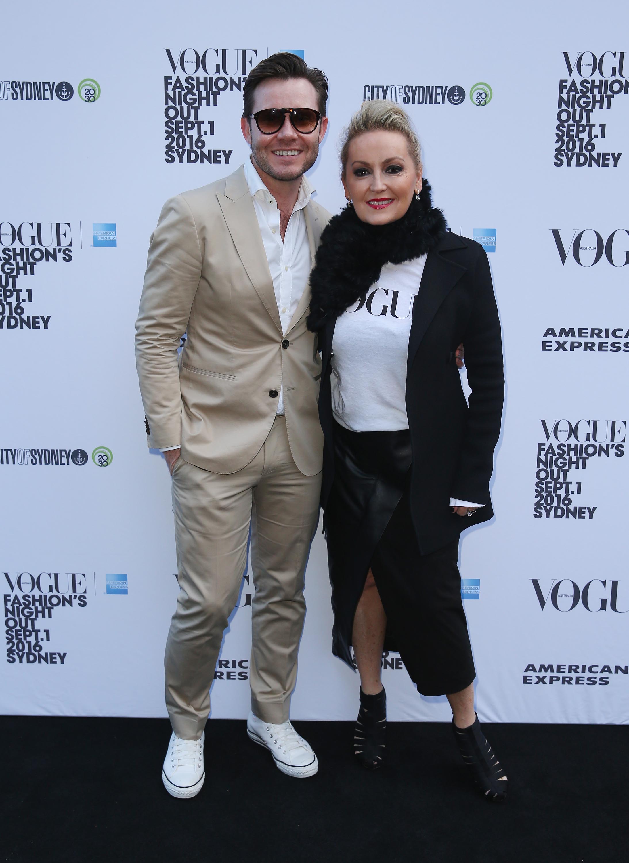 Melissa Hoyer poses during Vogue American Express Fashion’s Night Out