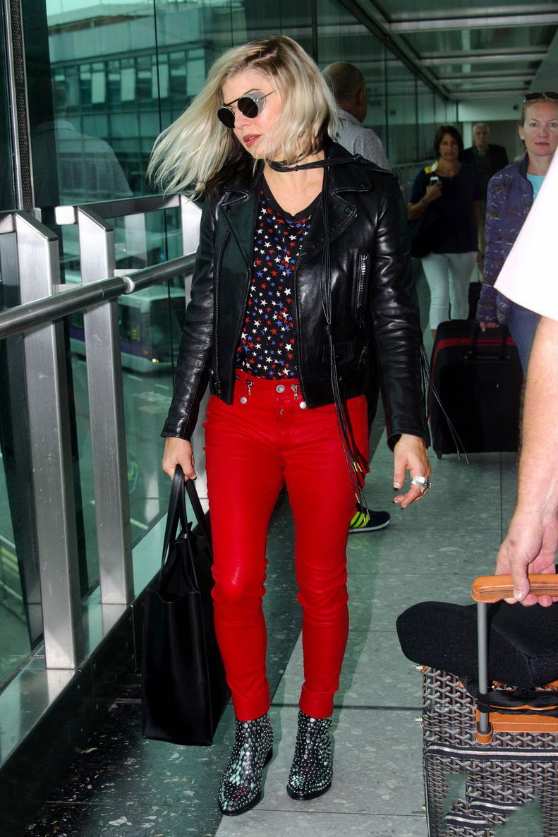 Fergie at Heathrow Airport in London