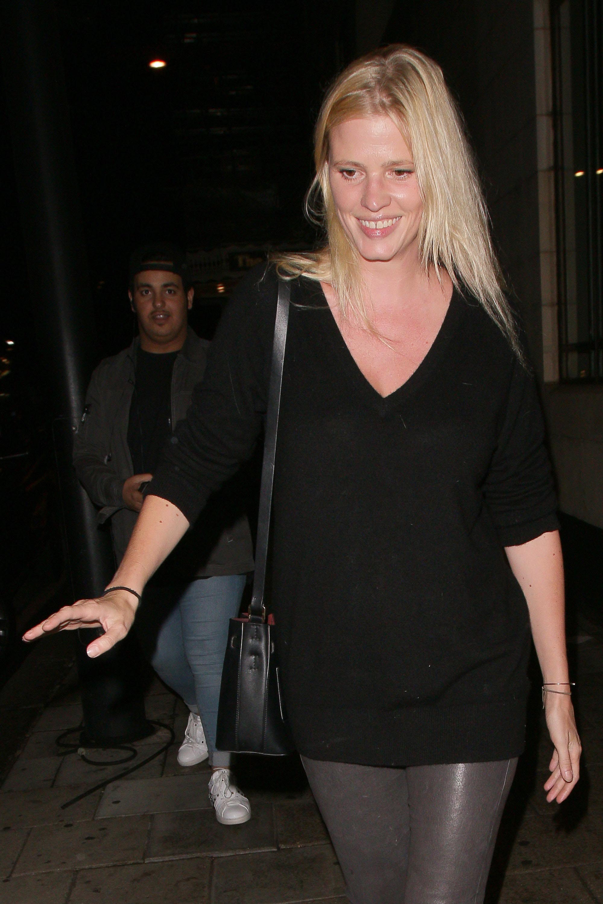 Lara Stone night out with friends