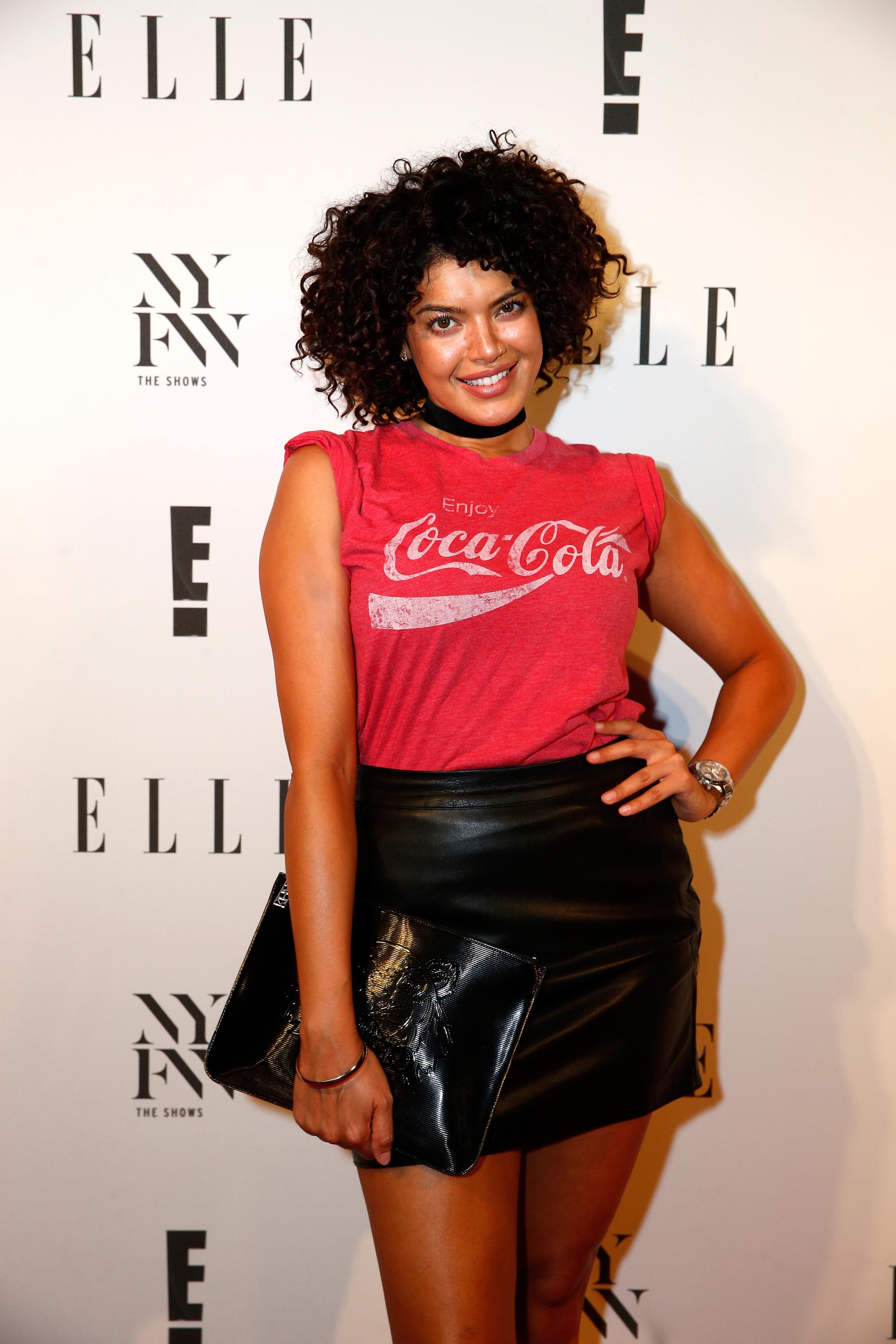 Saffi Karina attends E! ELLE IMG Kick-Off NYFW