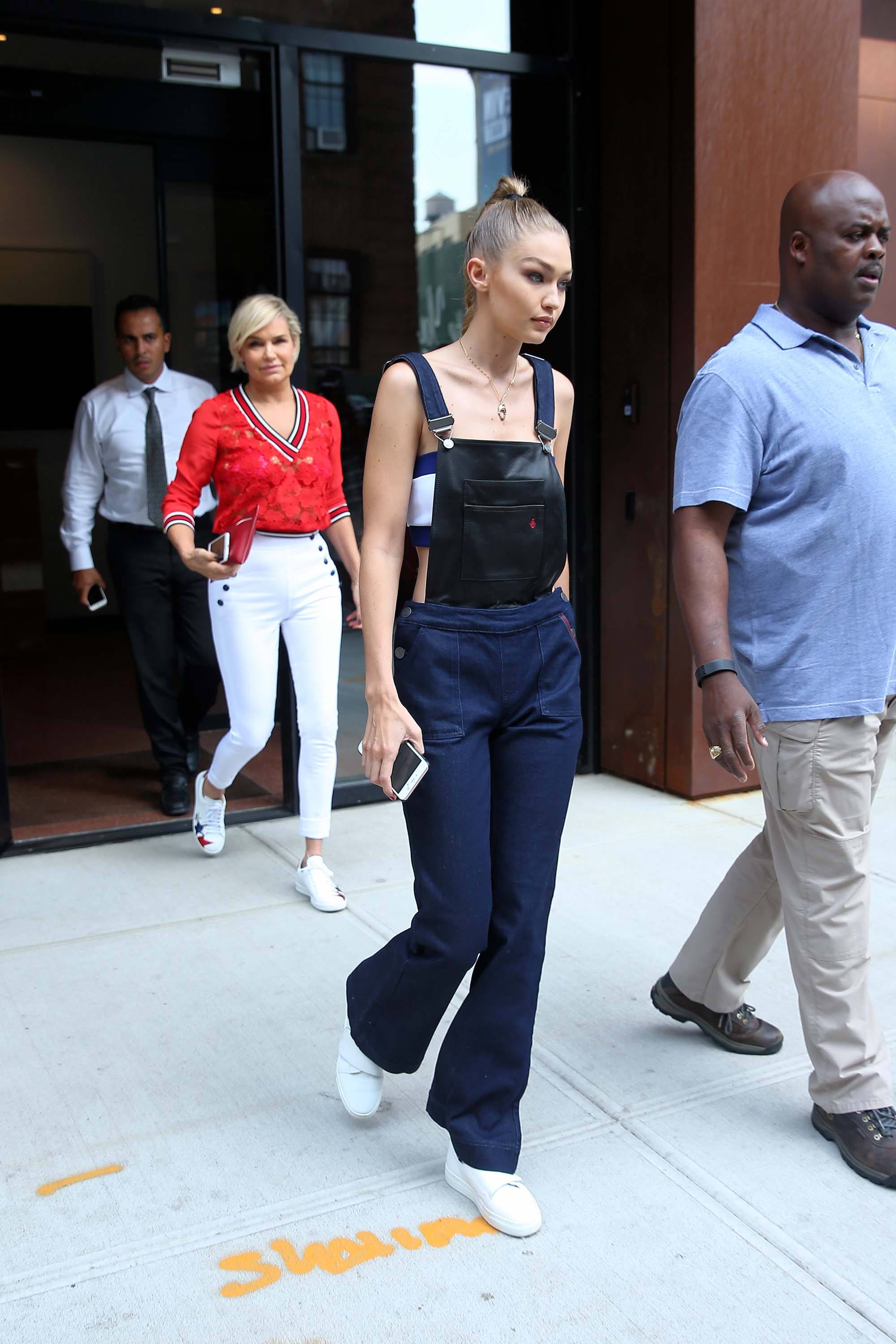 Gigi Hadid leaving her apartment