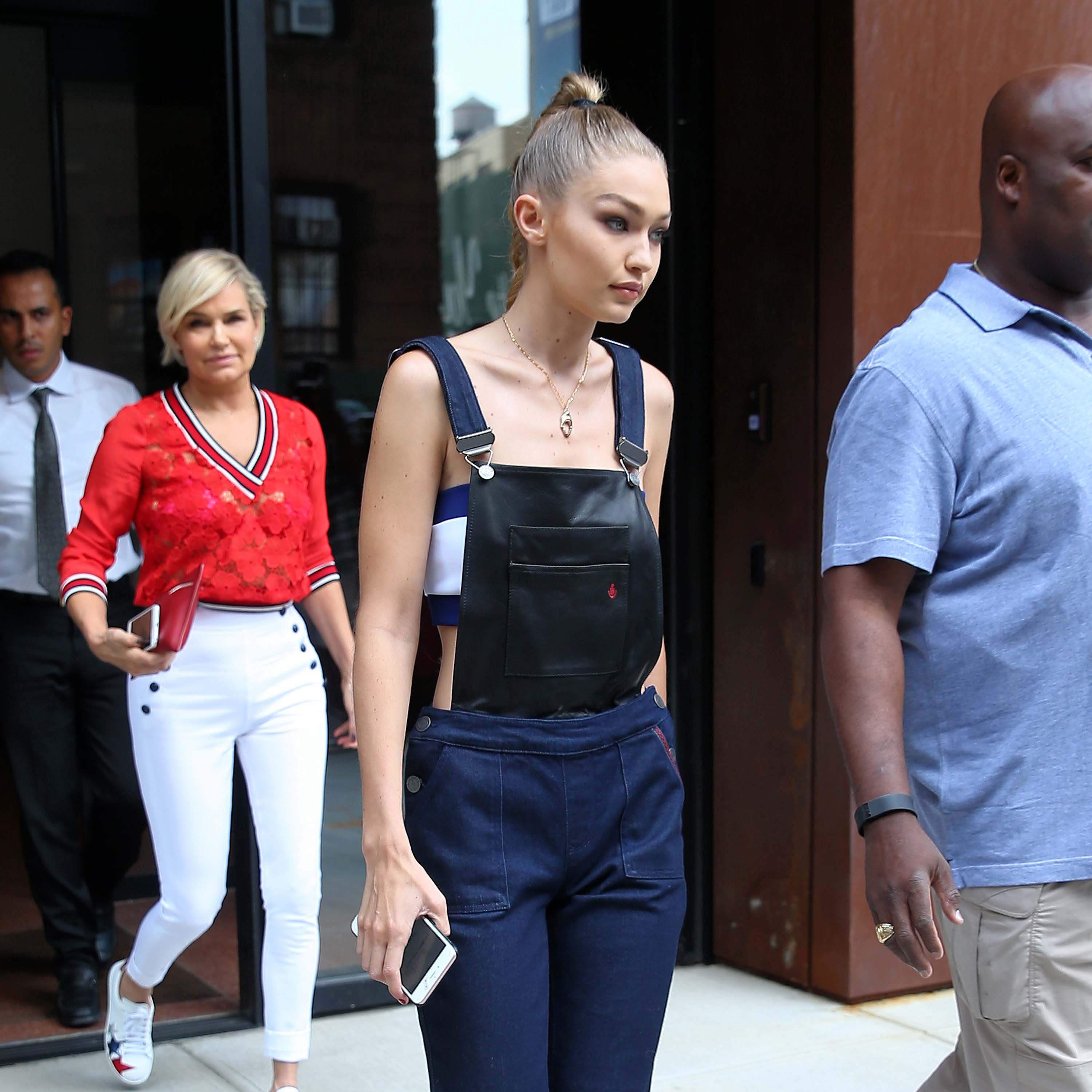 Gigi Hadid leaving her apartment