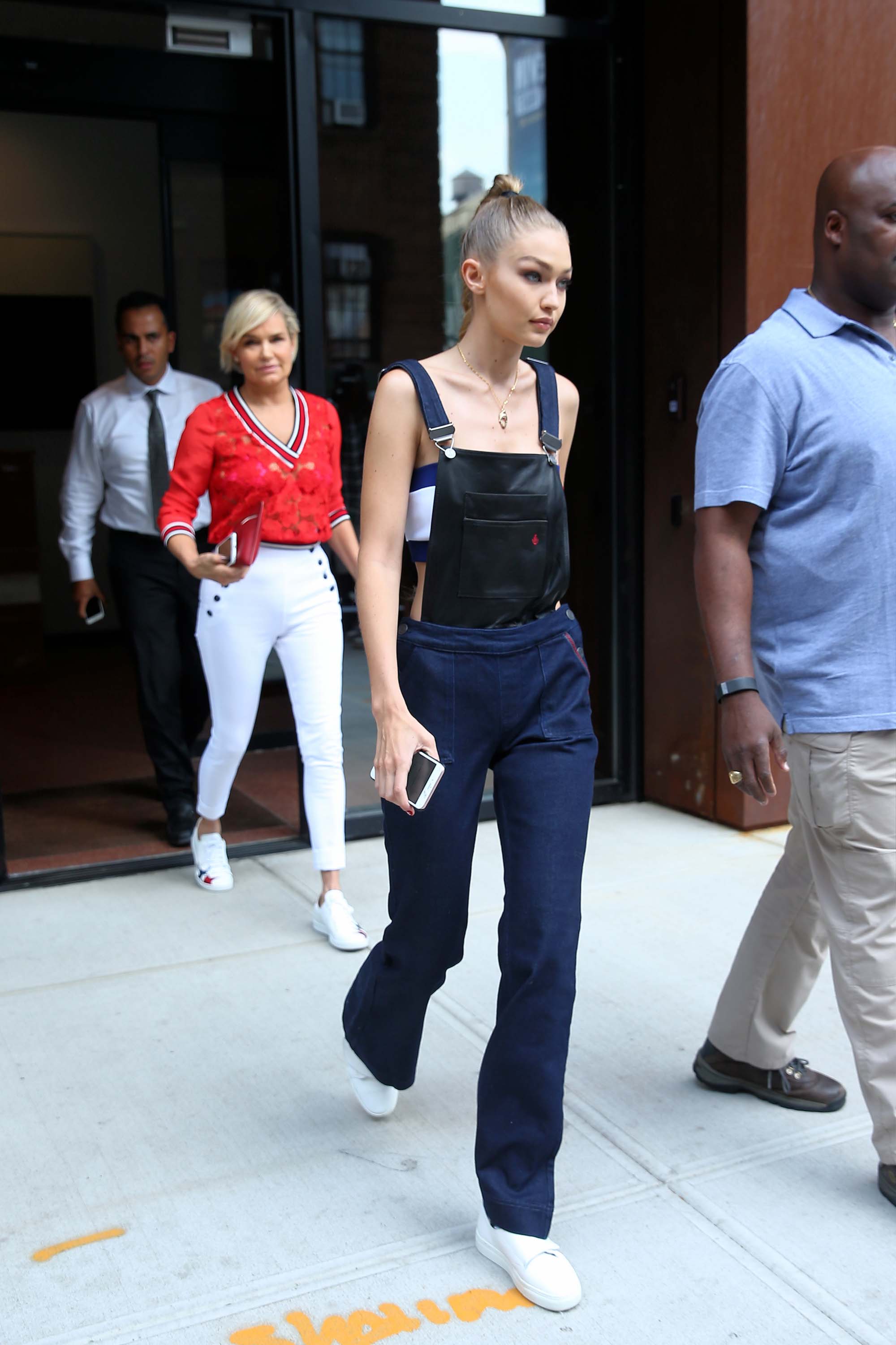 Gigi Hadid leaving her apartment