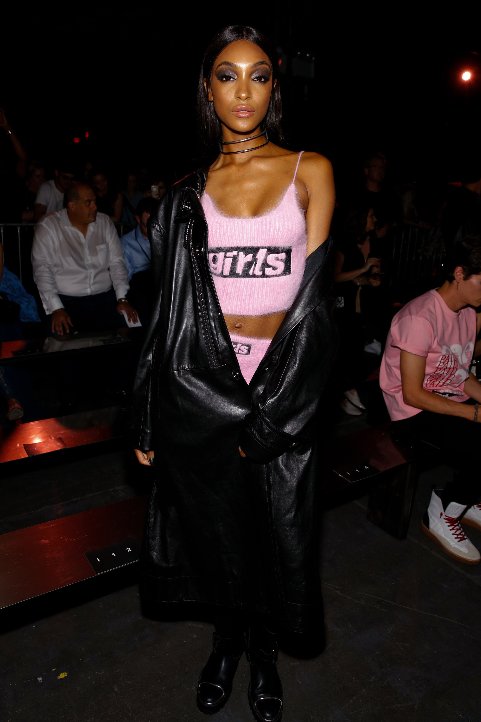 Jourdan Dunn arrives at the Alexander Wang Spring 2017 Fashion Show