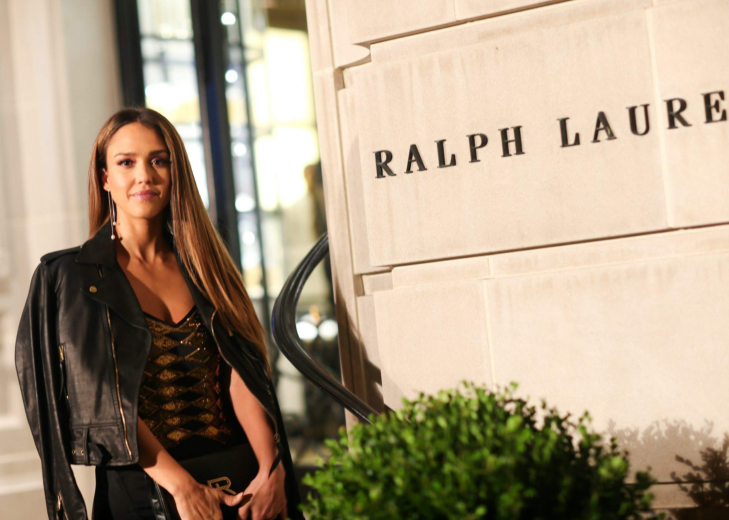 Jessica Alba attends Ralph Lauren fashion show