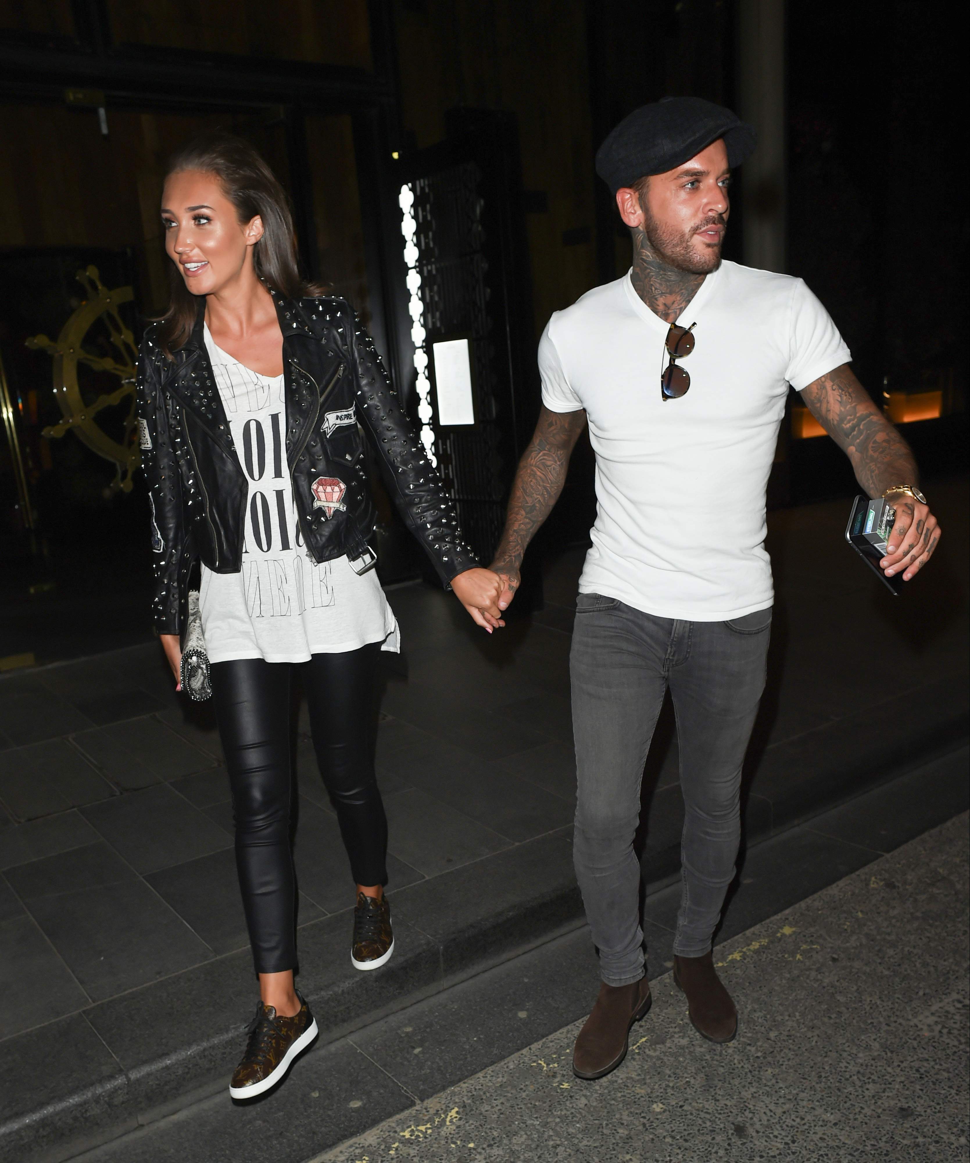 Megan McKenna leaving Tattu Restaurant