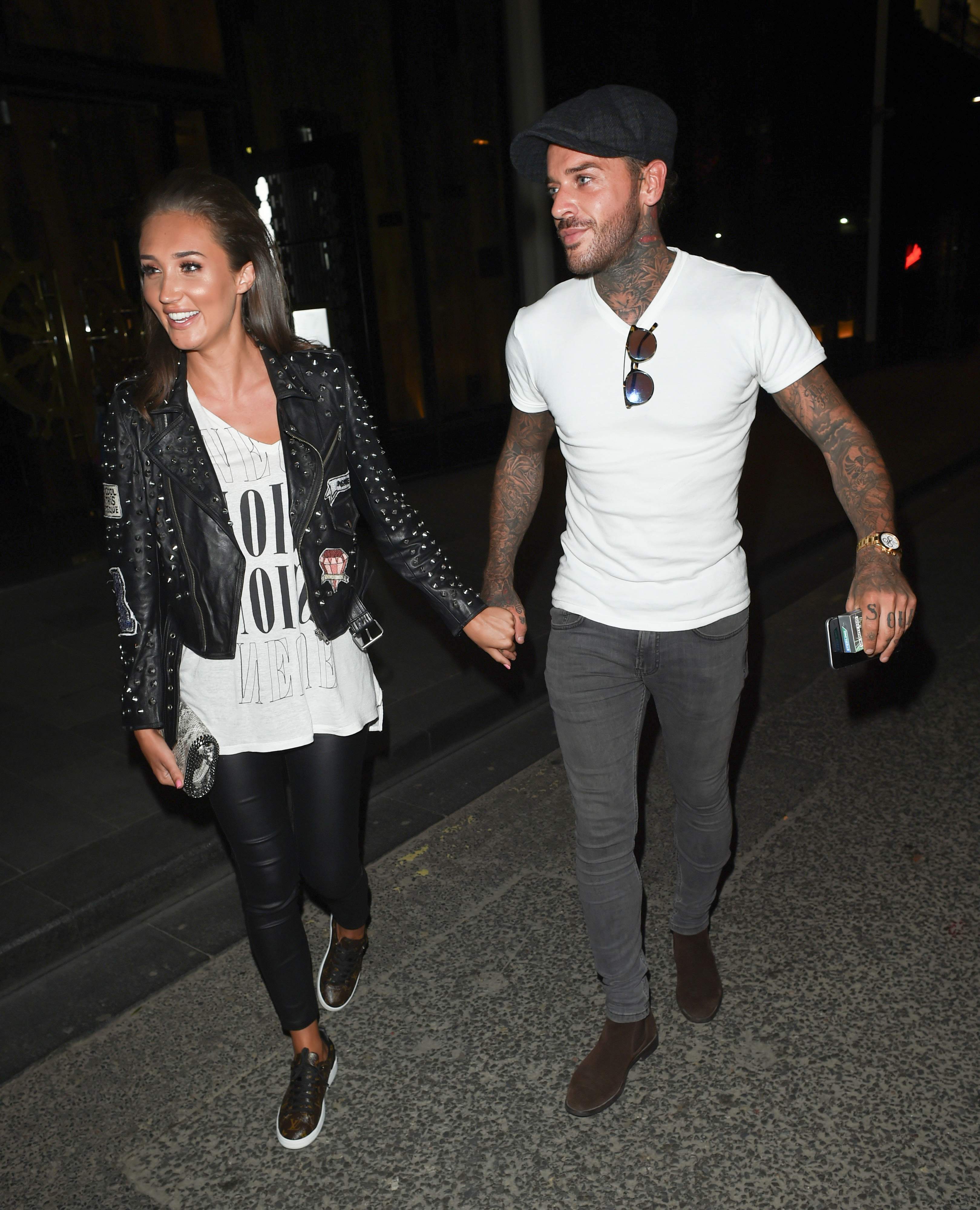 Megan McKenna leaving Tattu Restaurant