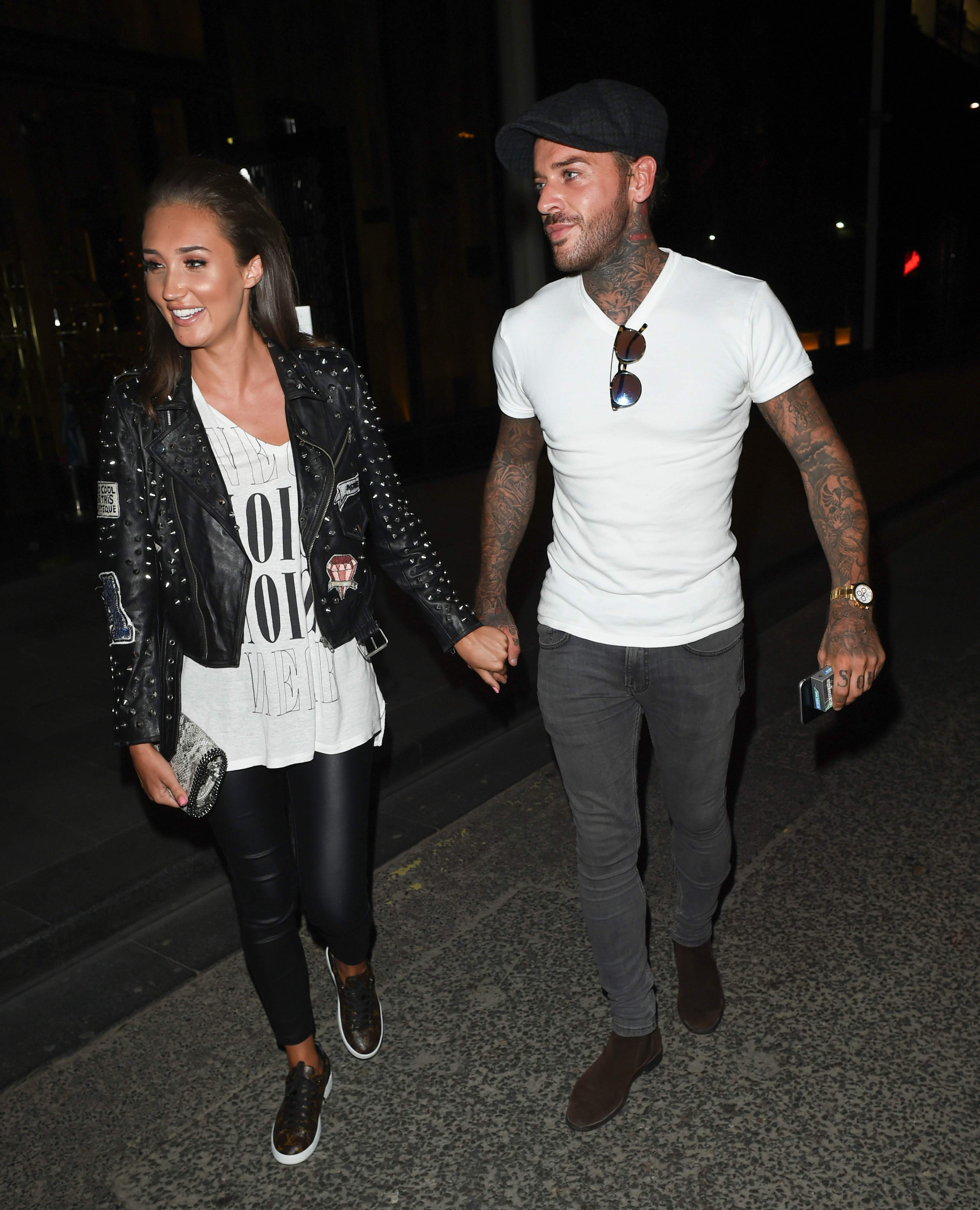 Megan McKenna leaving Tattu Restaurant