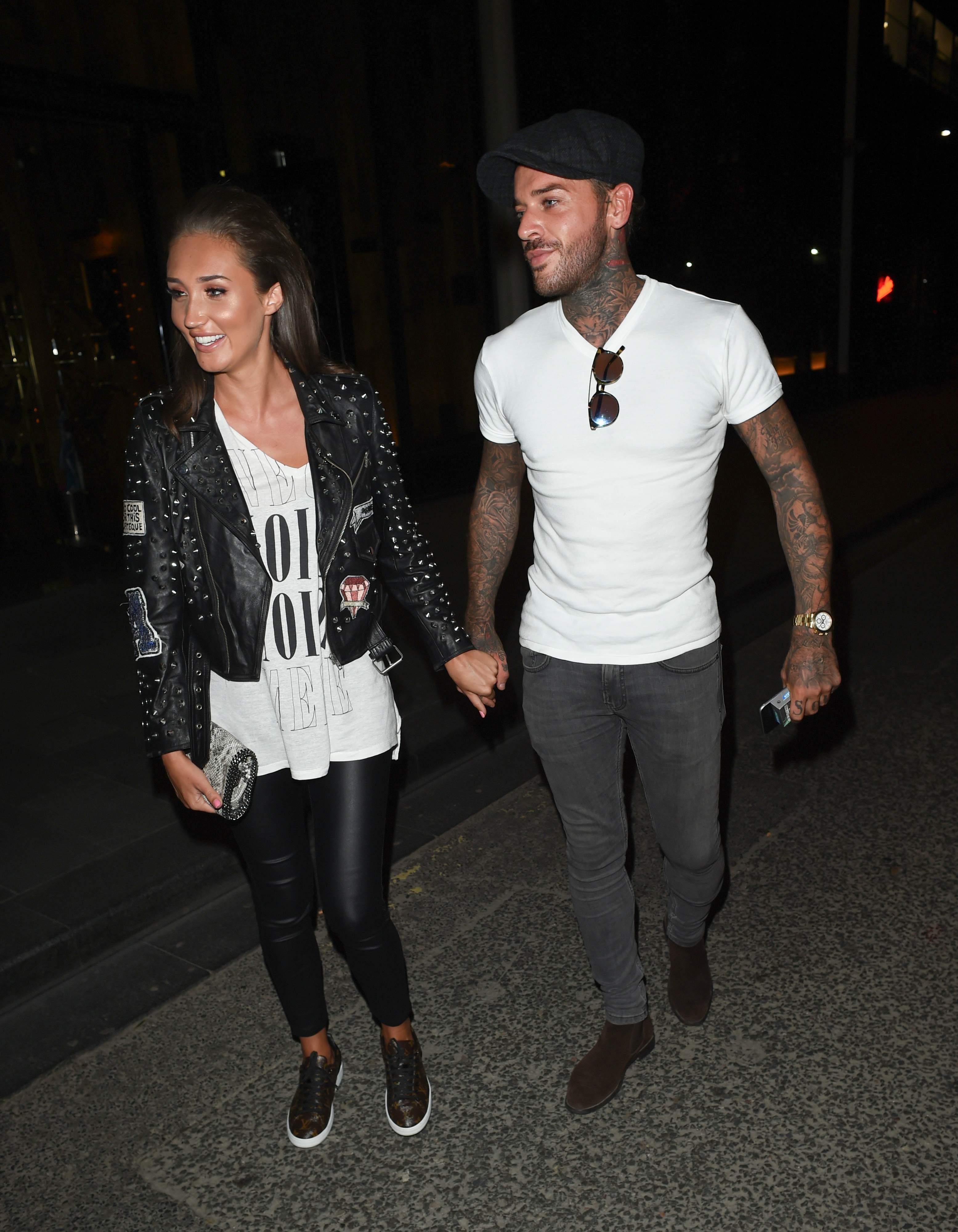 Megan McKenna leaving Tattu Restaurant