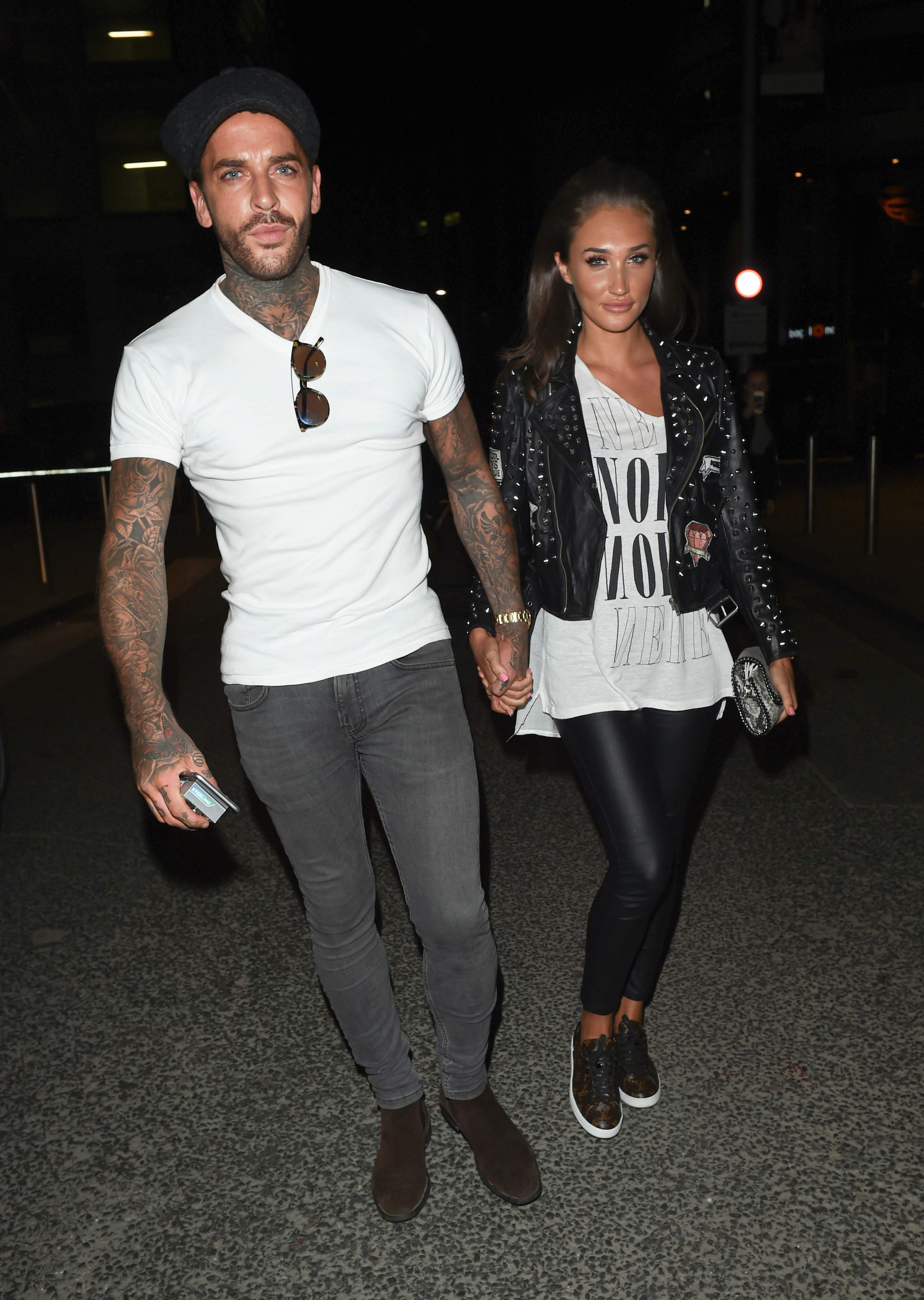 Megan McKenna leaving Tattu Restaurant