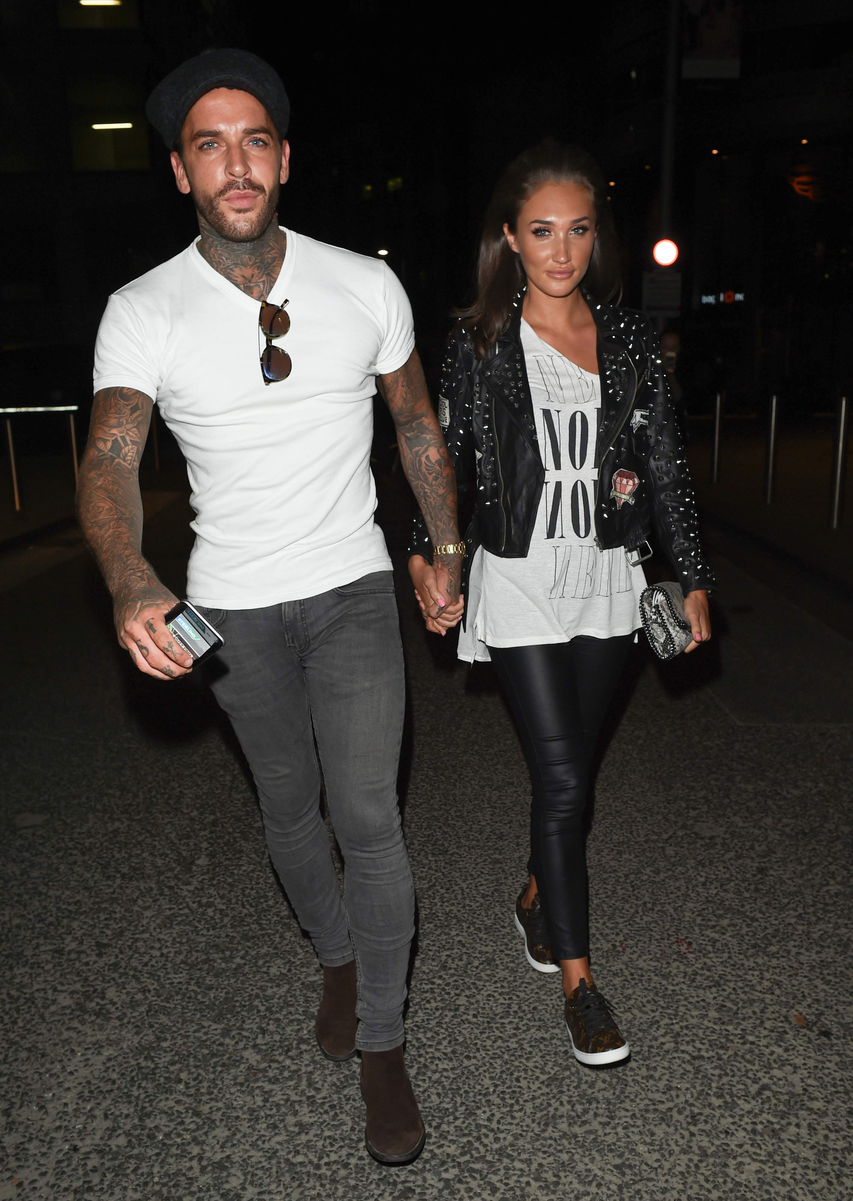 Megan McKenna leaving Tattu Restaurant