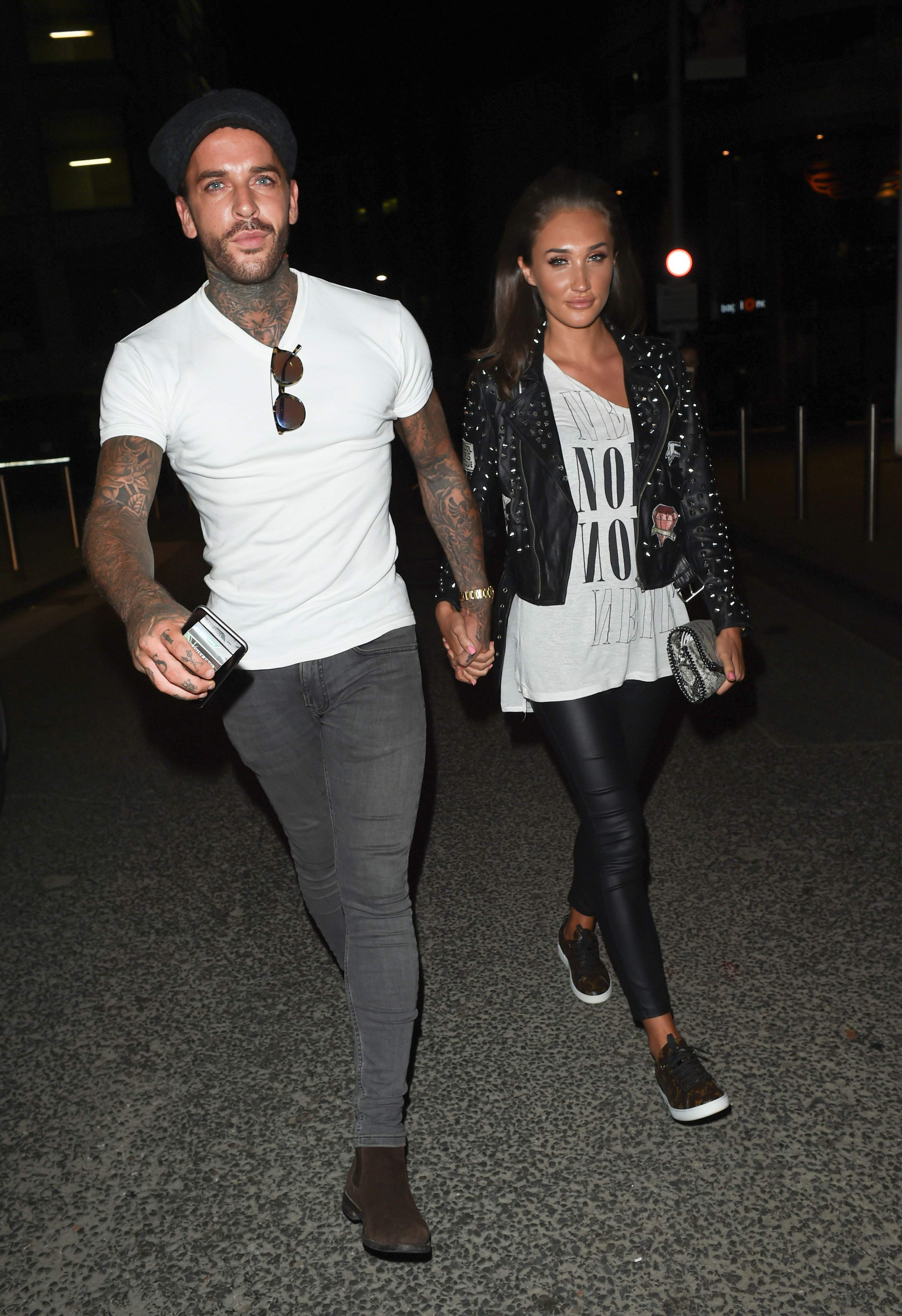 Megan McKenna leaving Tattu Restaurant