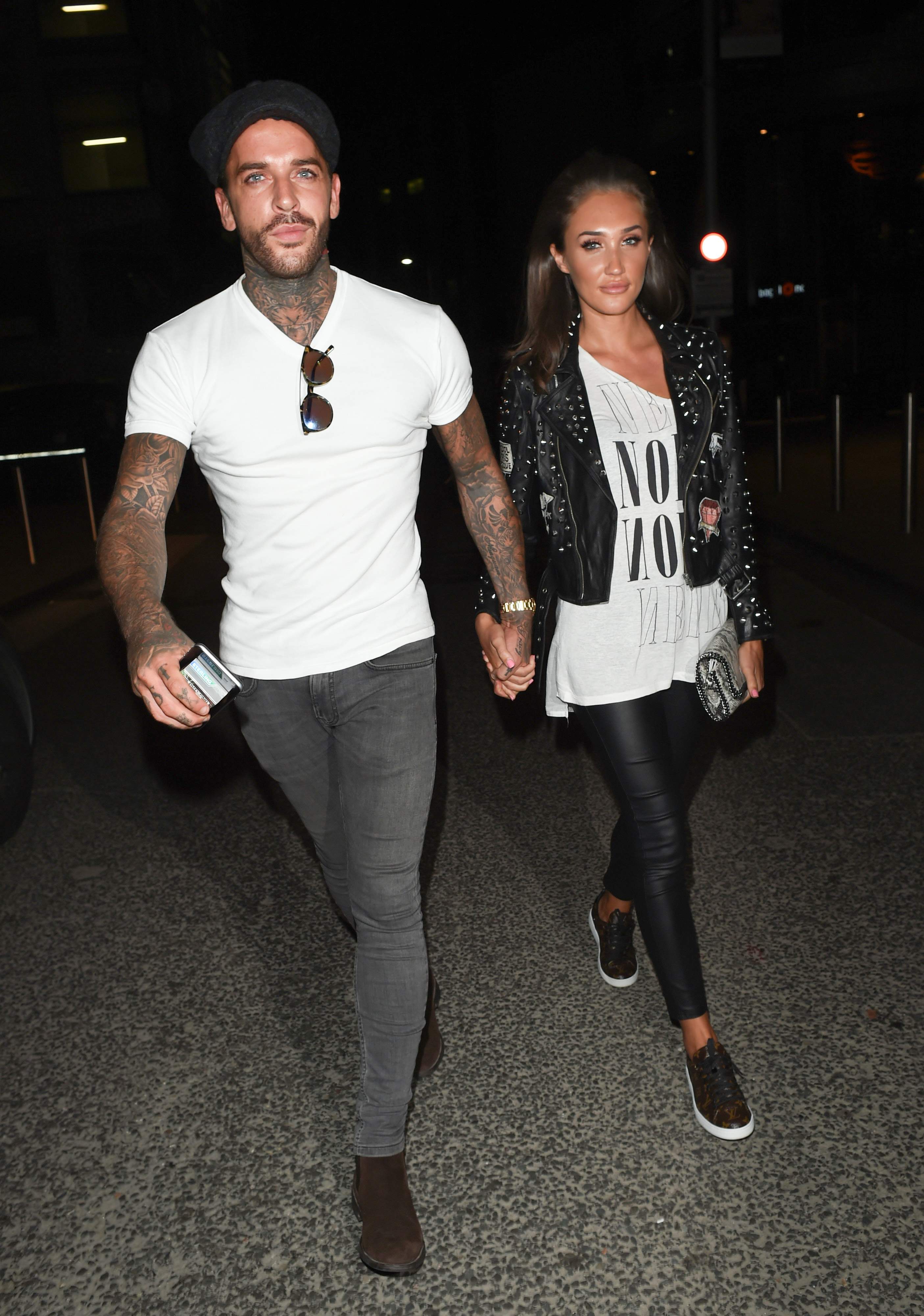 Megan McKenna leaving Tattu Restaurant