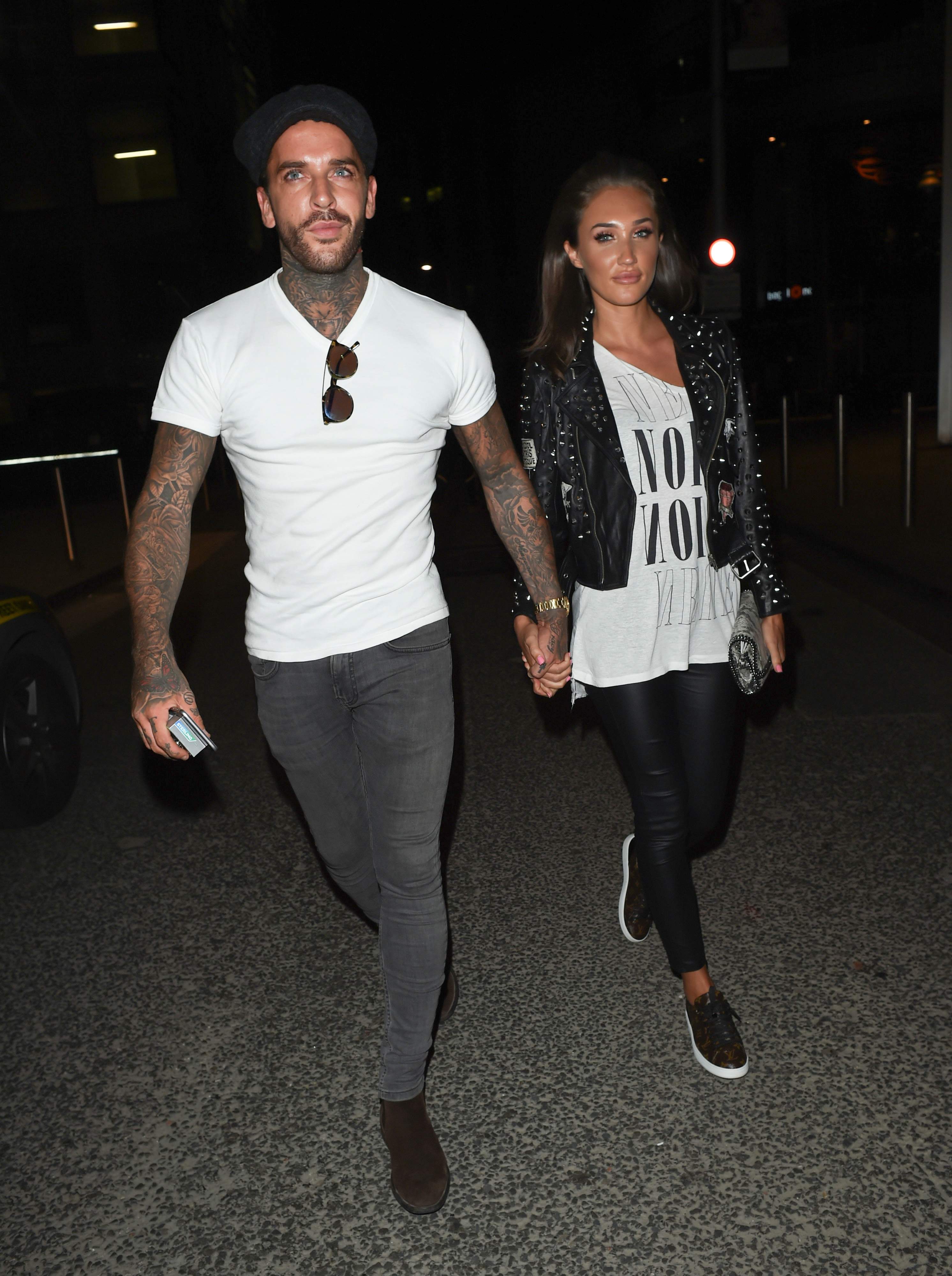 Megan McKenna leaving Tattu Restaurant