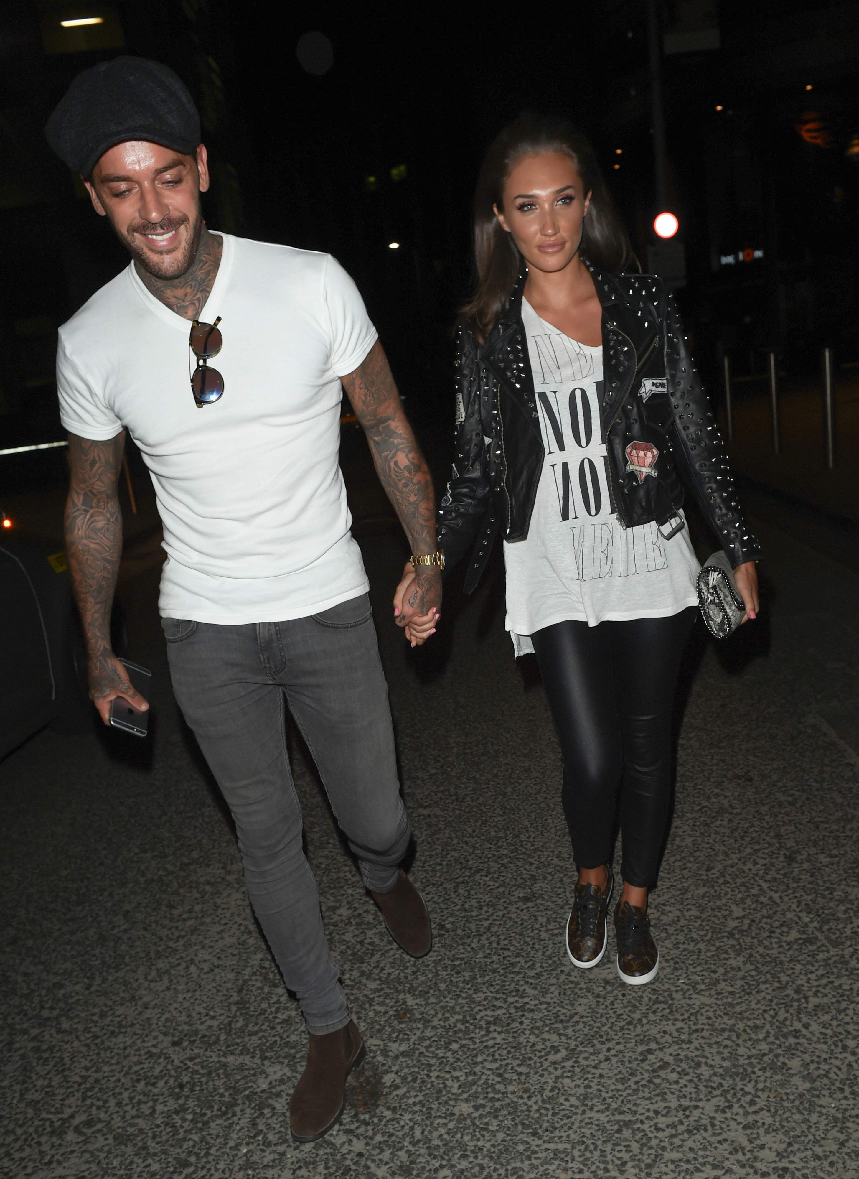 Megan McKenna leaving Tattu Restaurant