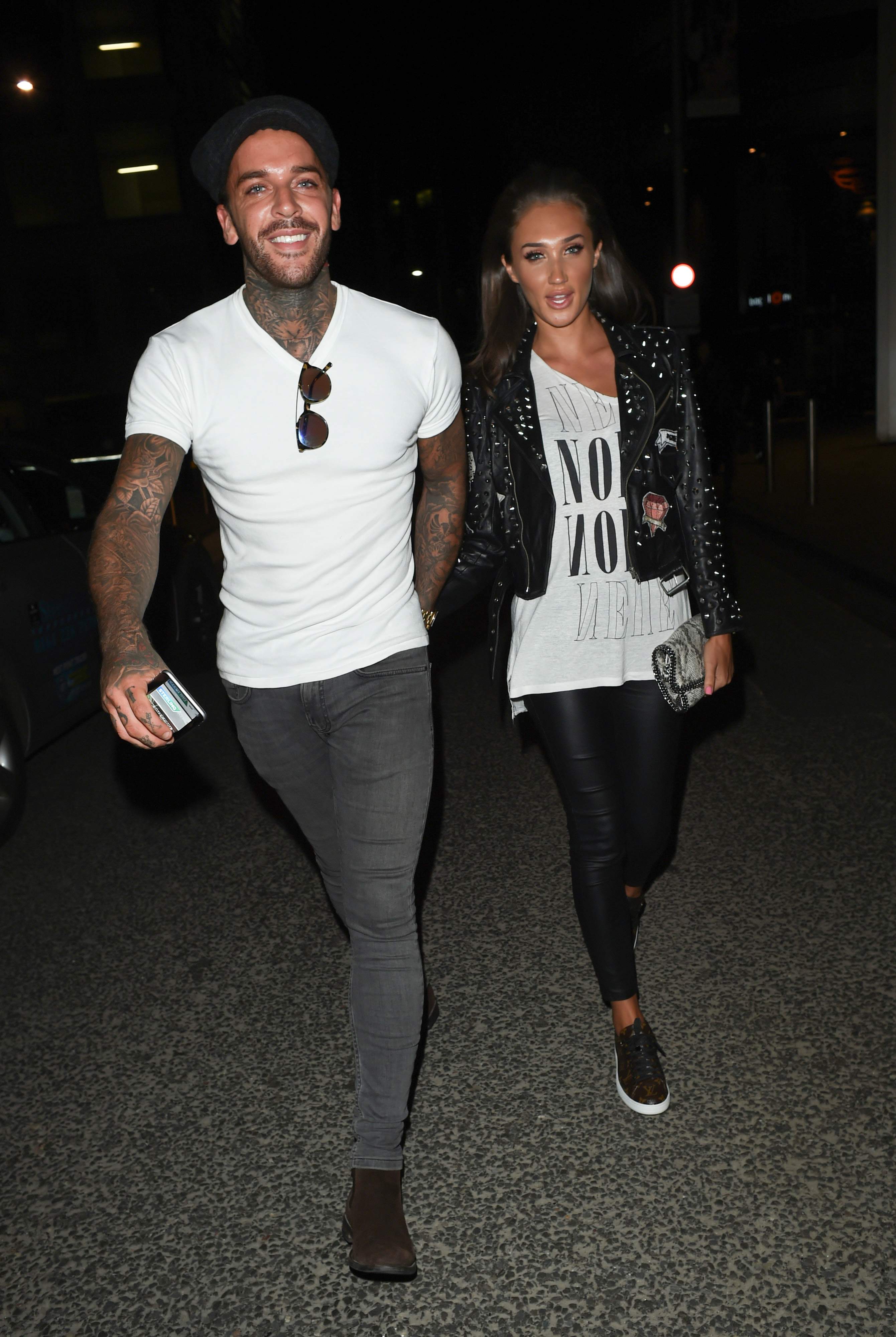 Megan McKenna leaving Tattu Restaurant