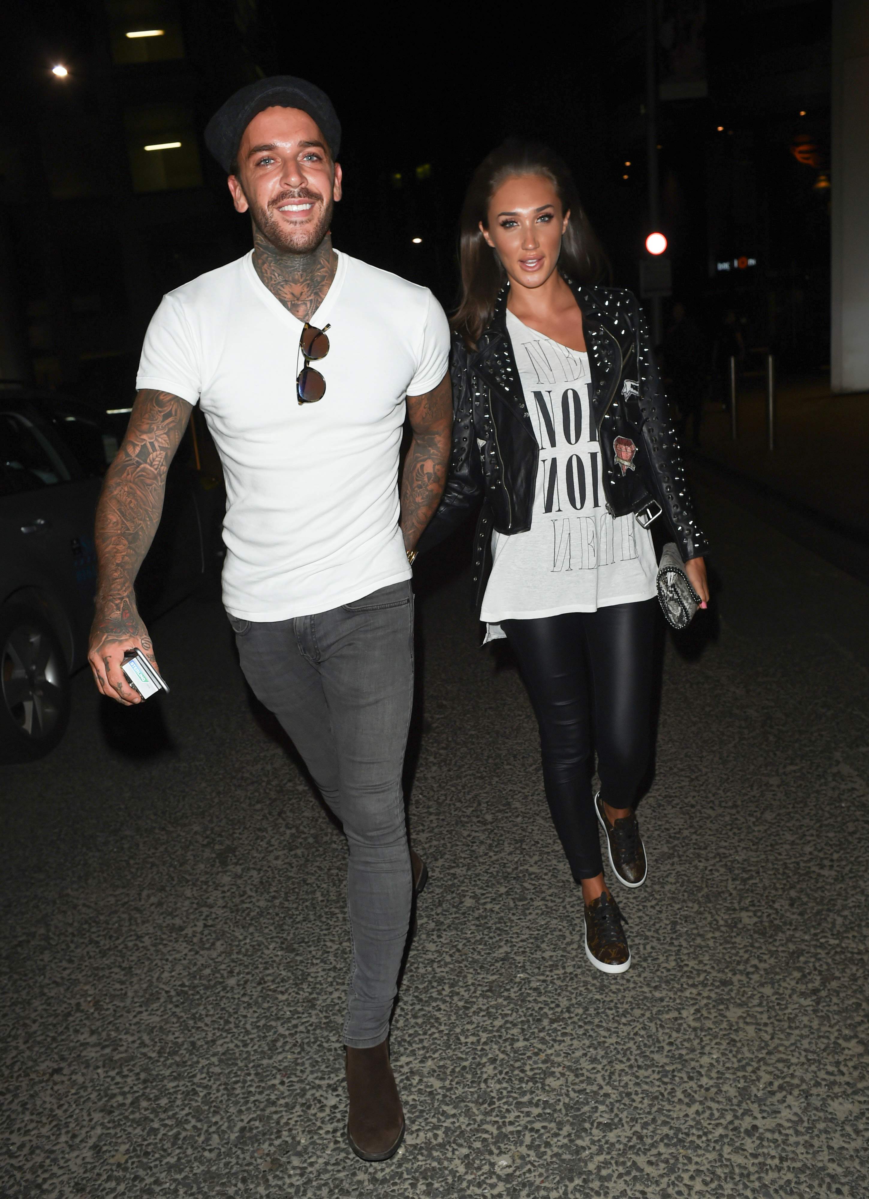 Megan McKenna leaving Tattu Restaurant