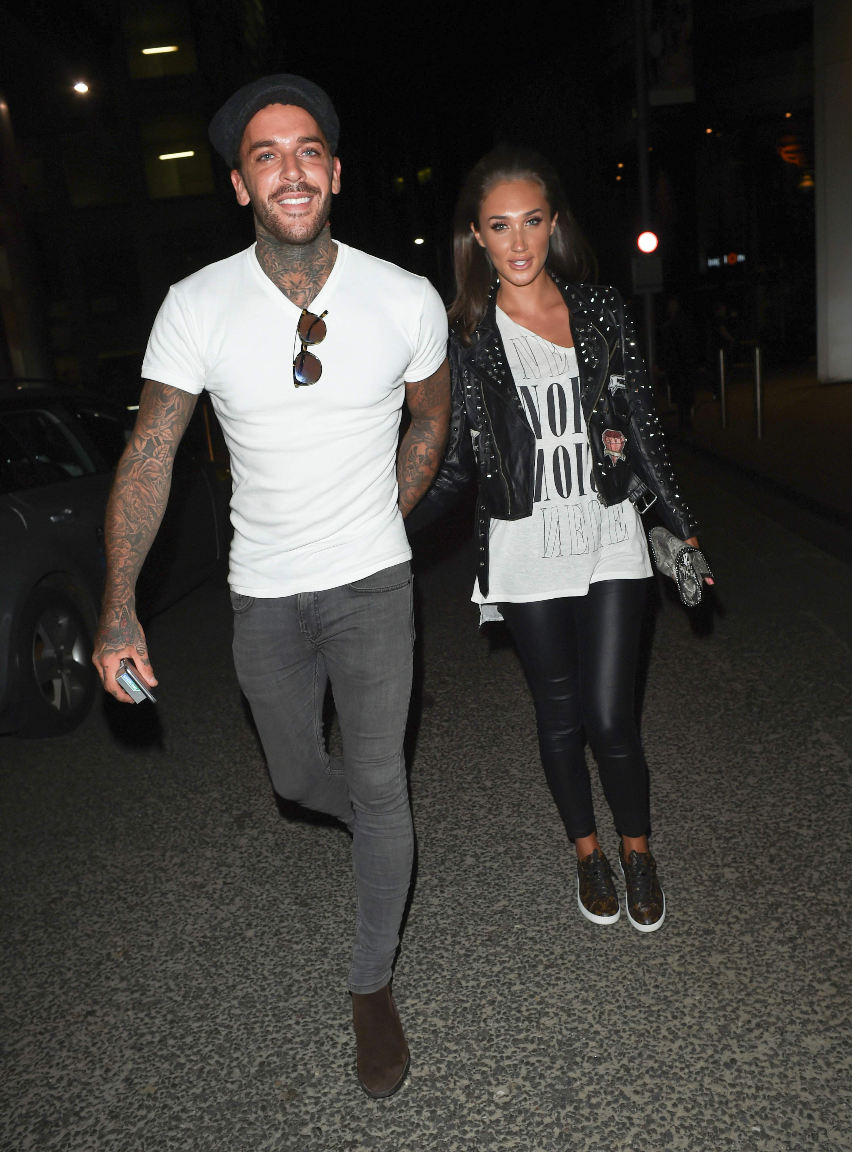 Megan McKenna leaving Tattu Restaurant