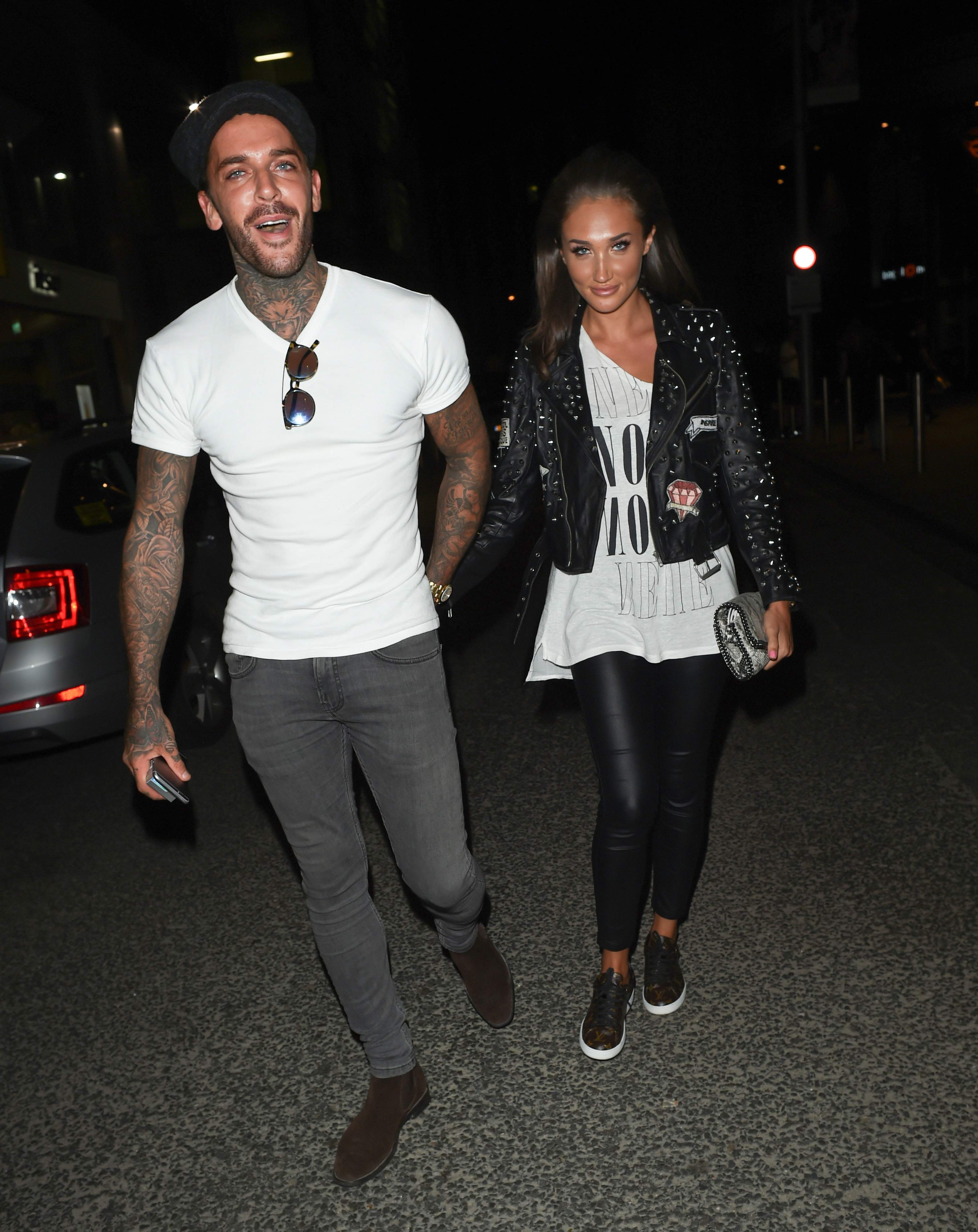 Megan McKenna leaving Tattu Restaurant